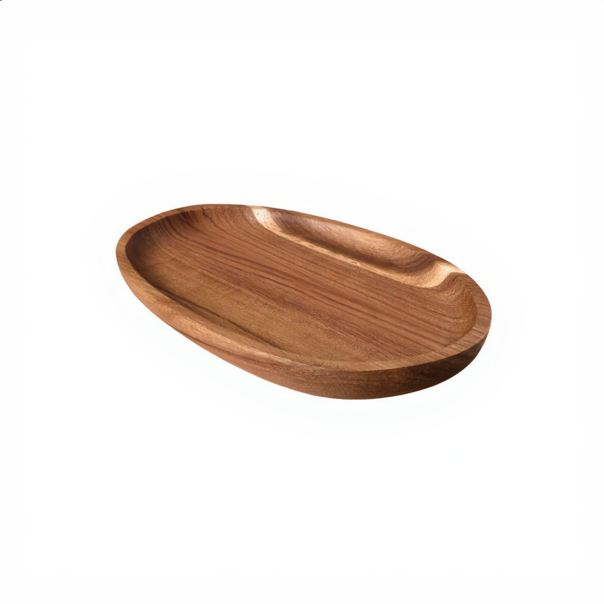 Medium organic oval acacia wood serving tray
