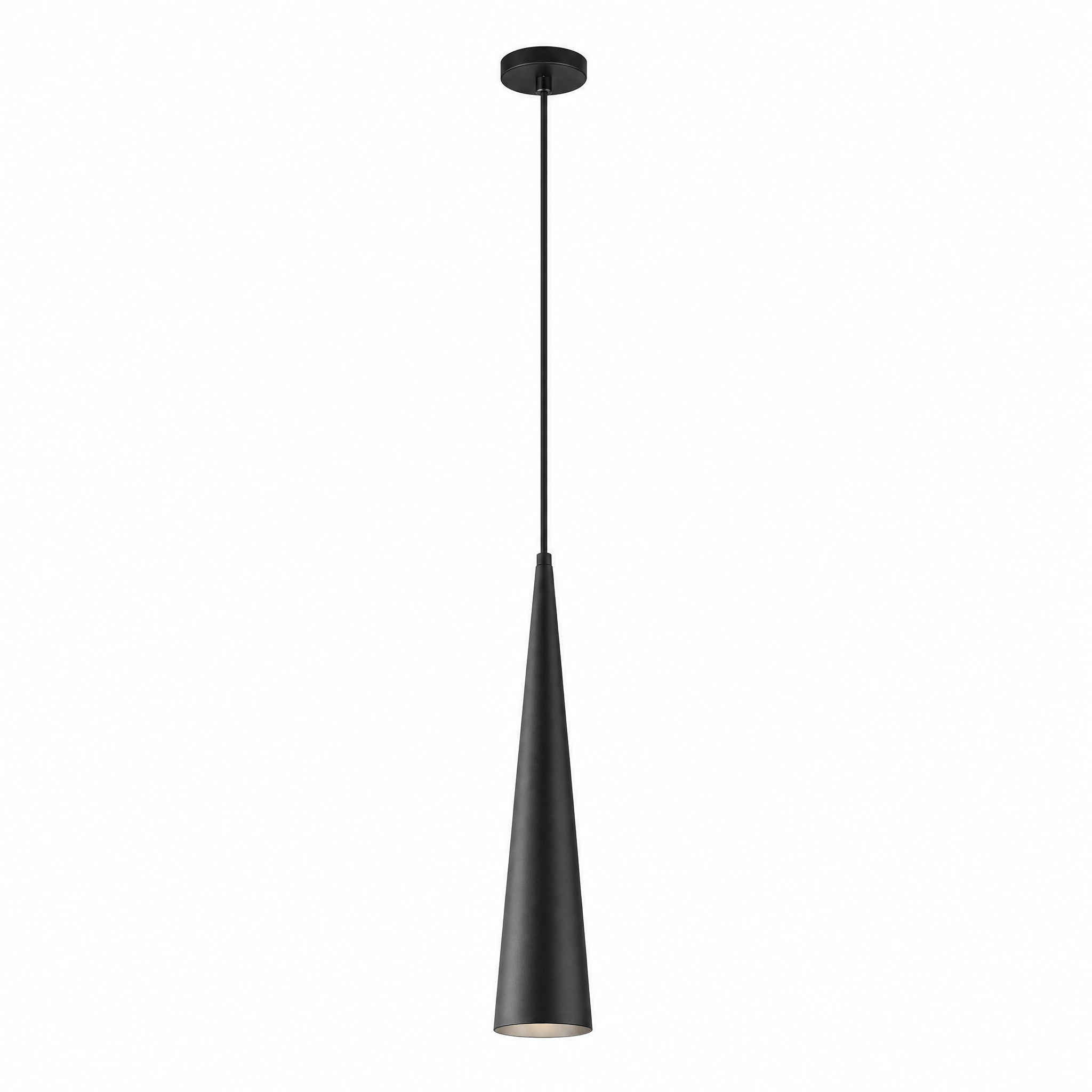 Cometa Minimalist Pendant Light, Black cone style