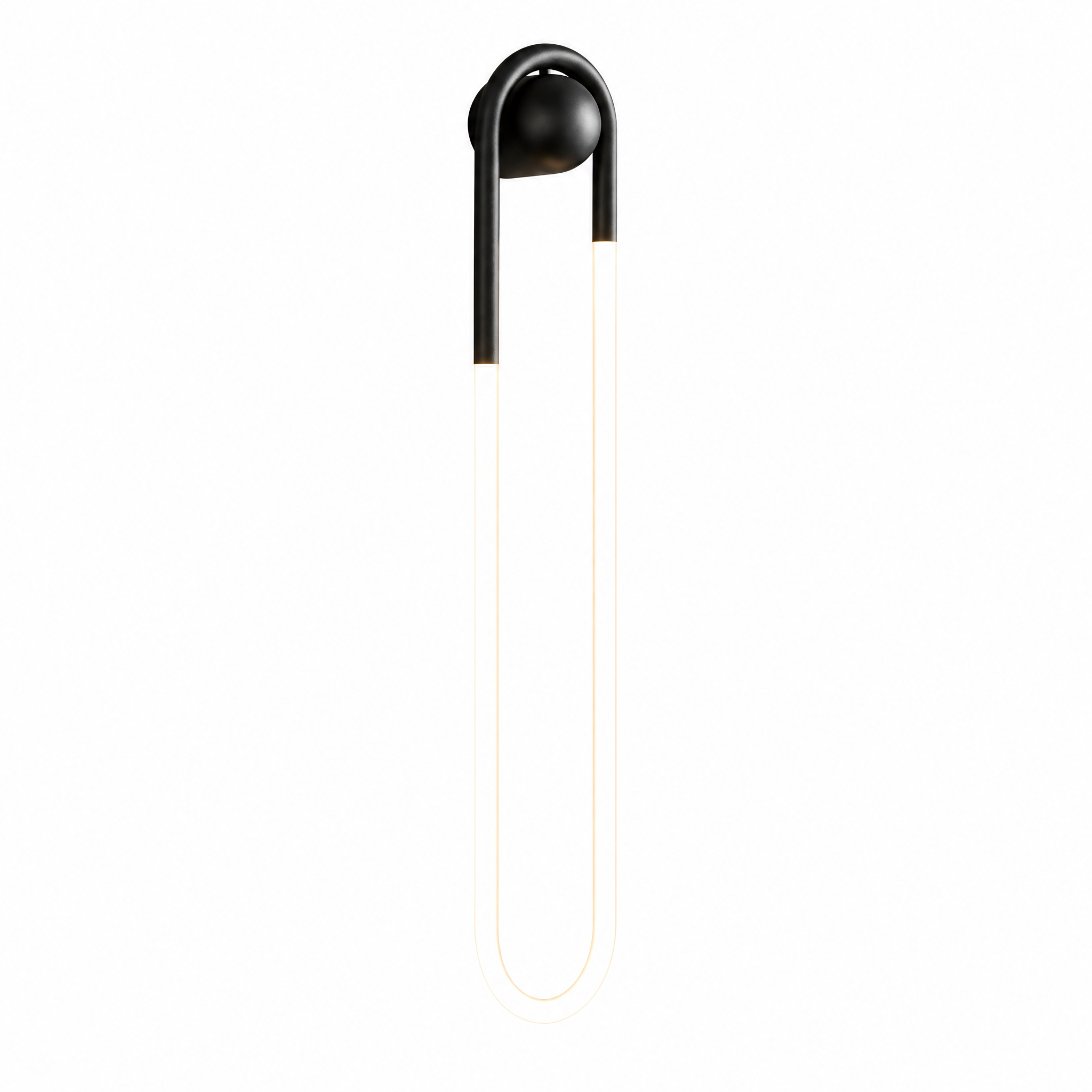 Quiete tall black hook wall sconce Style D