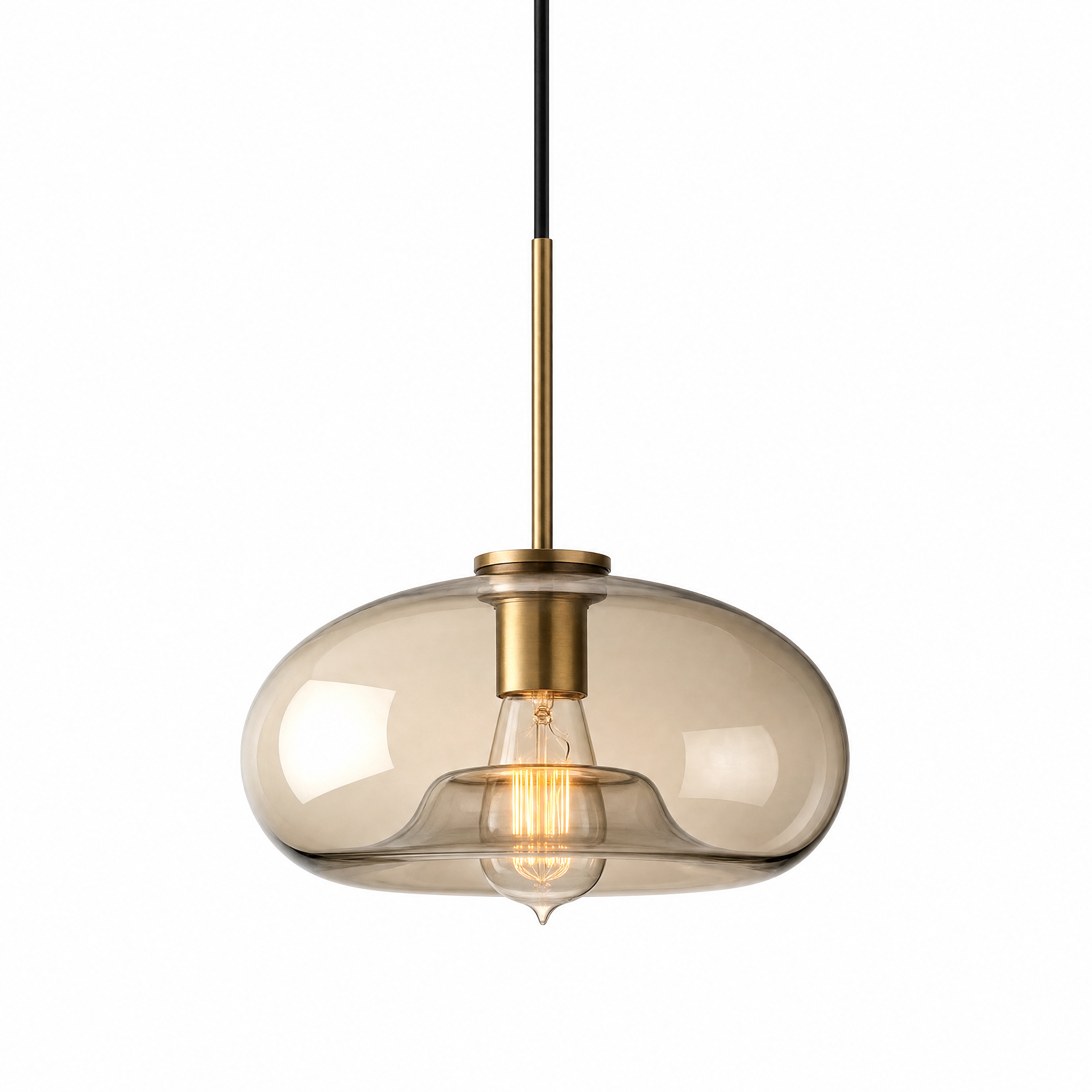 Ambra cognac glass Peach pendant light