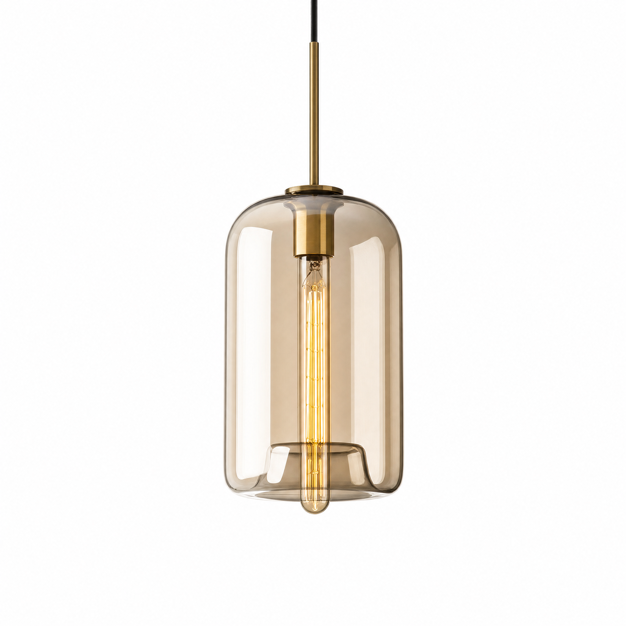 Ambra cognac glass Cannon pendant light