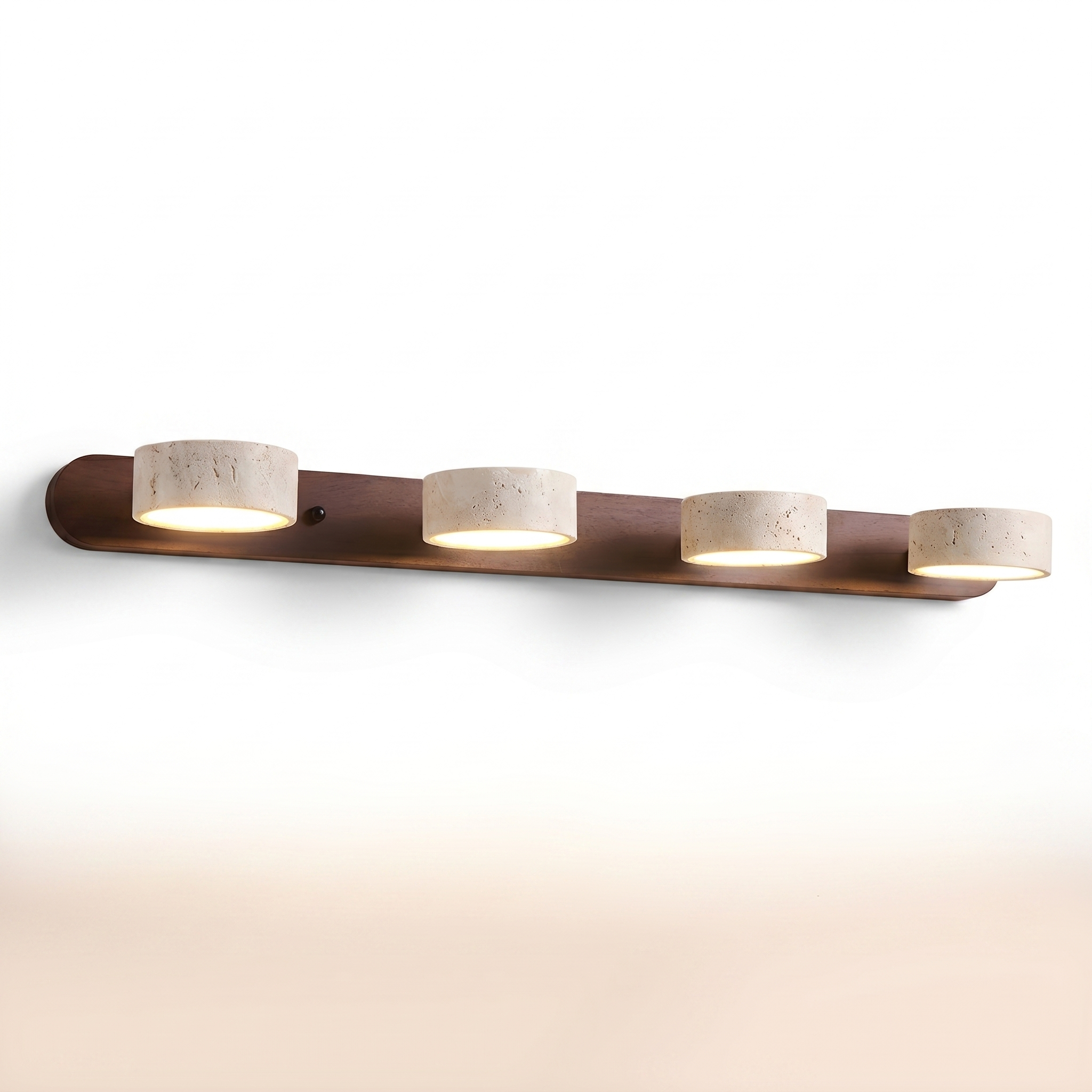 Lucenza Travertine Wall Light - walnut, 4 lights - studio
