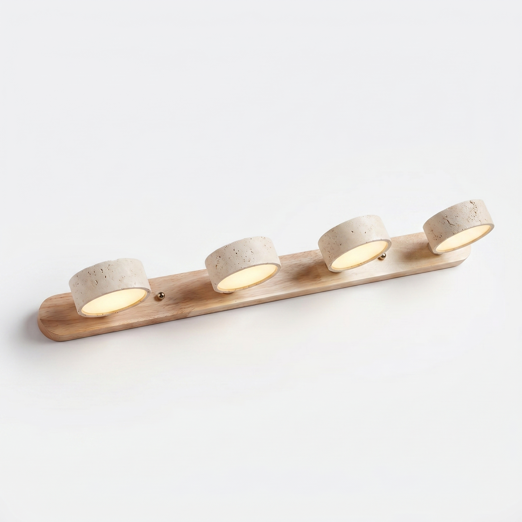 Lucenza Travertine Wall Light - natural oak, 4 lights - studio