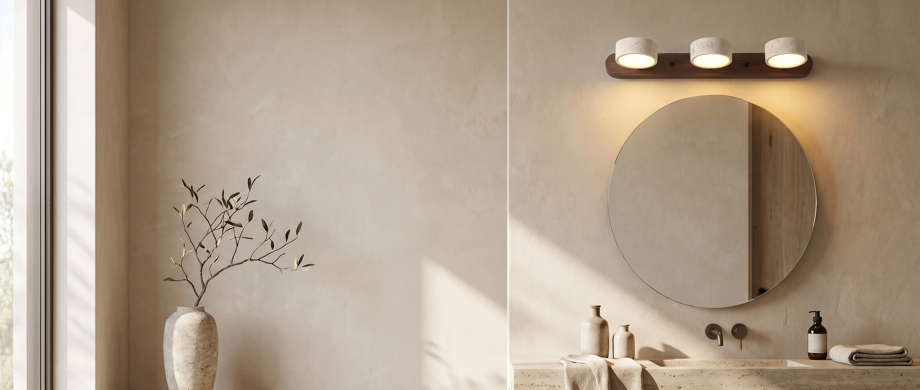 Averra Travertine Wall Light banner