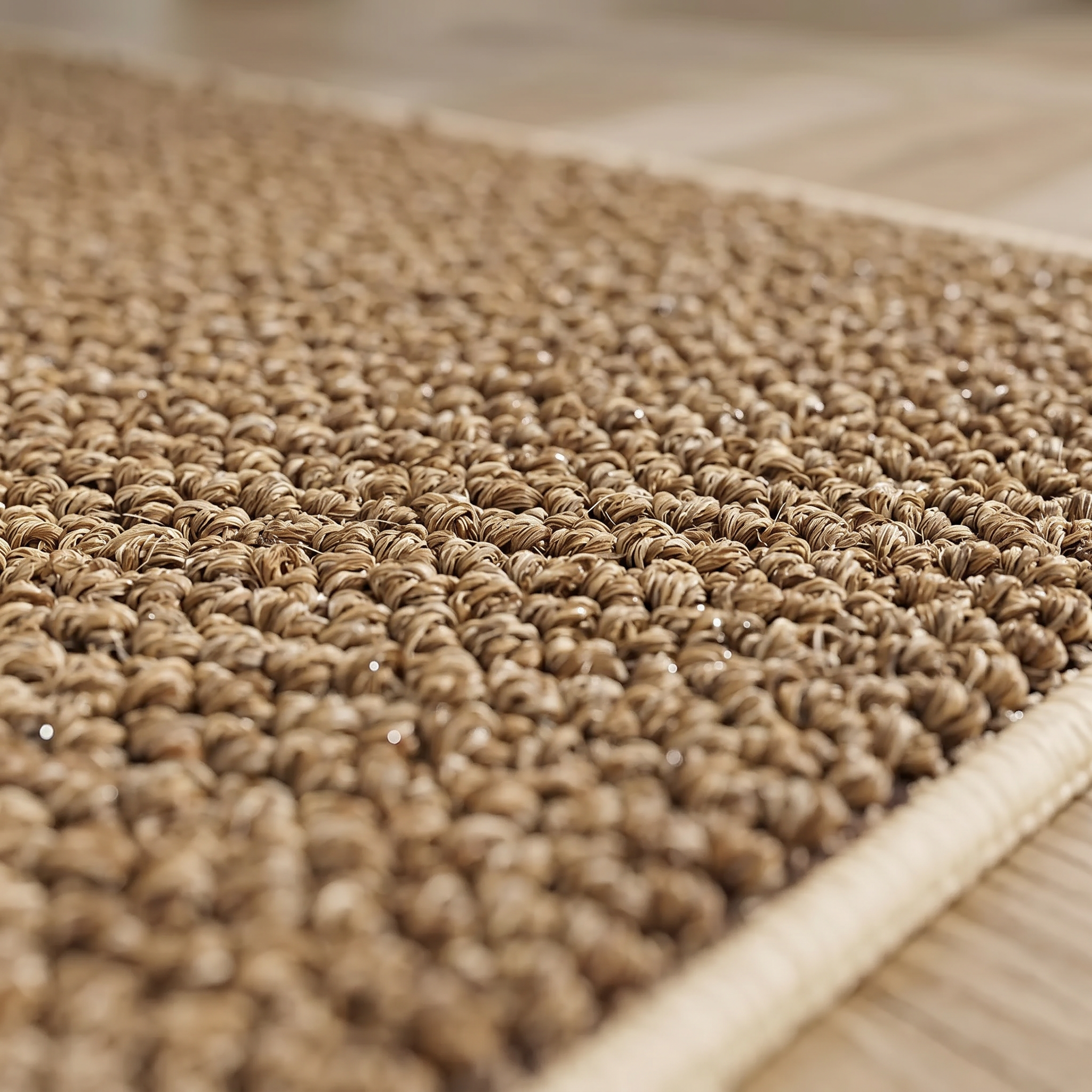 Close-up of the woven crosshatch texture of the absorbent mat