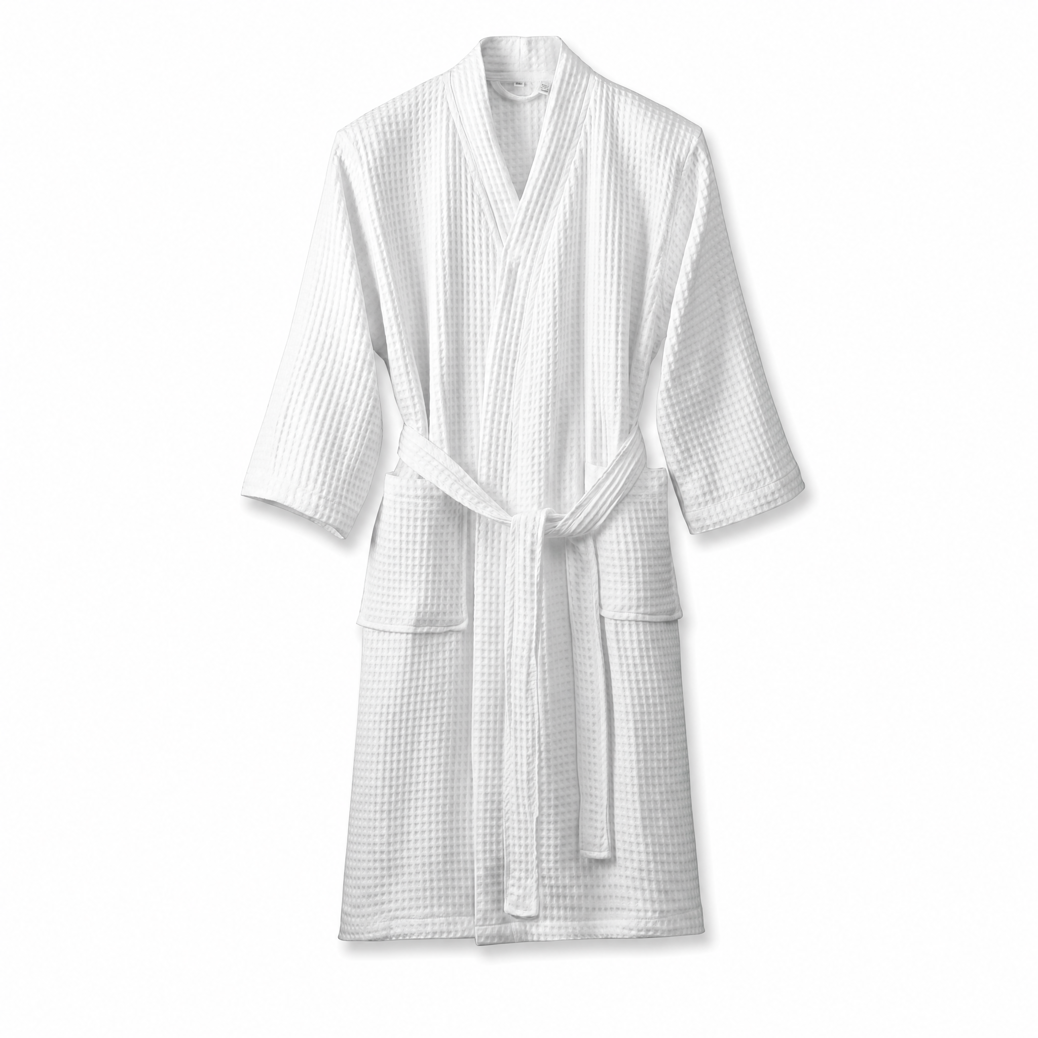 Brezza Waffle Cotton Robe in white