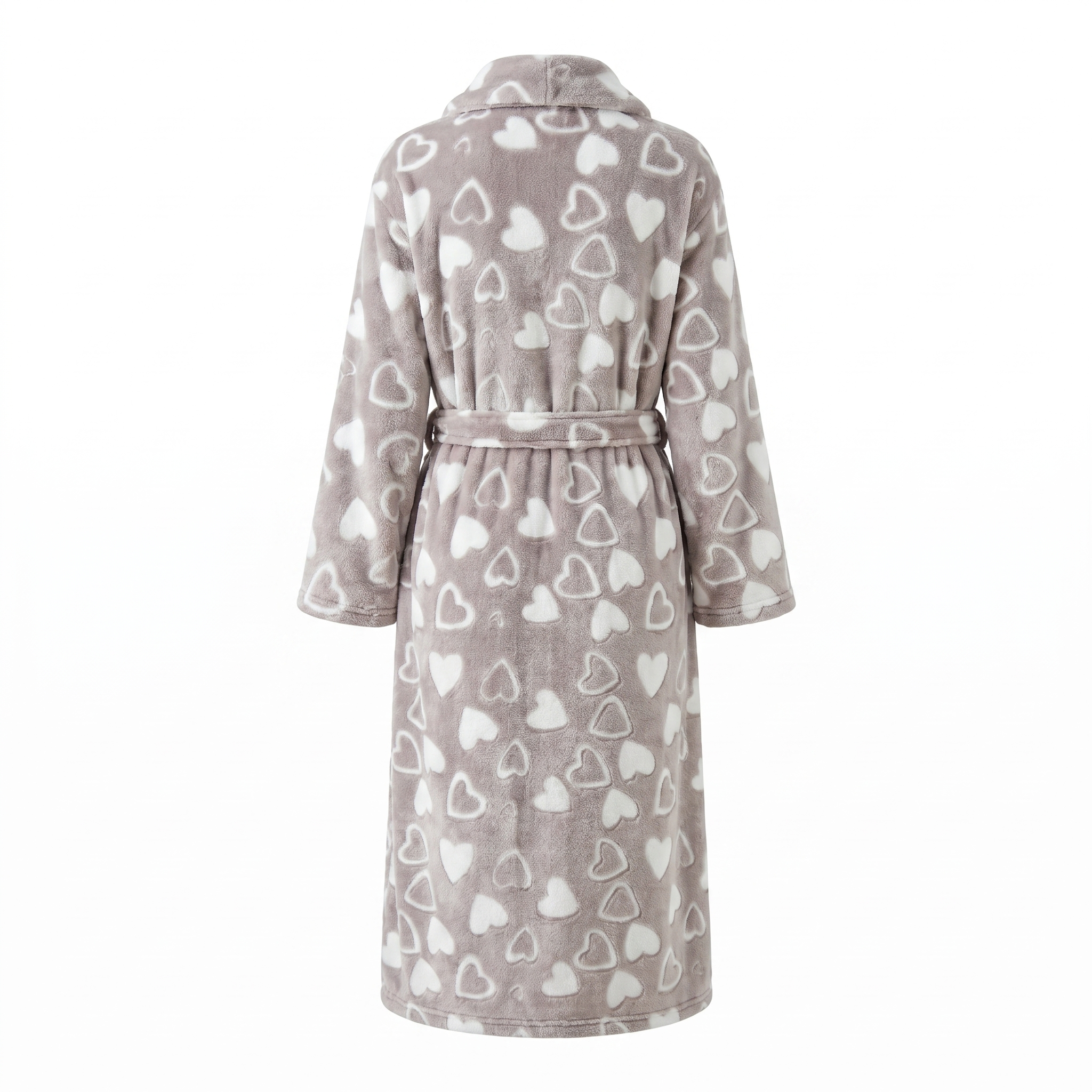 Coccola heart plush fleece robe hero back
