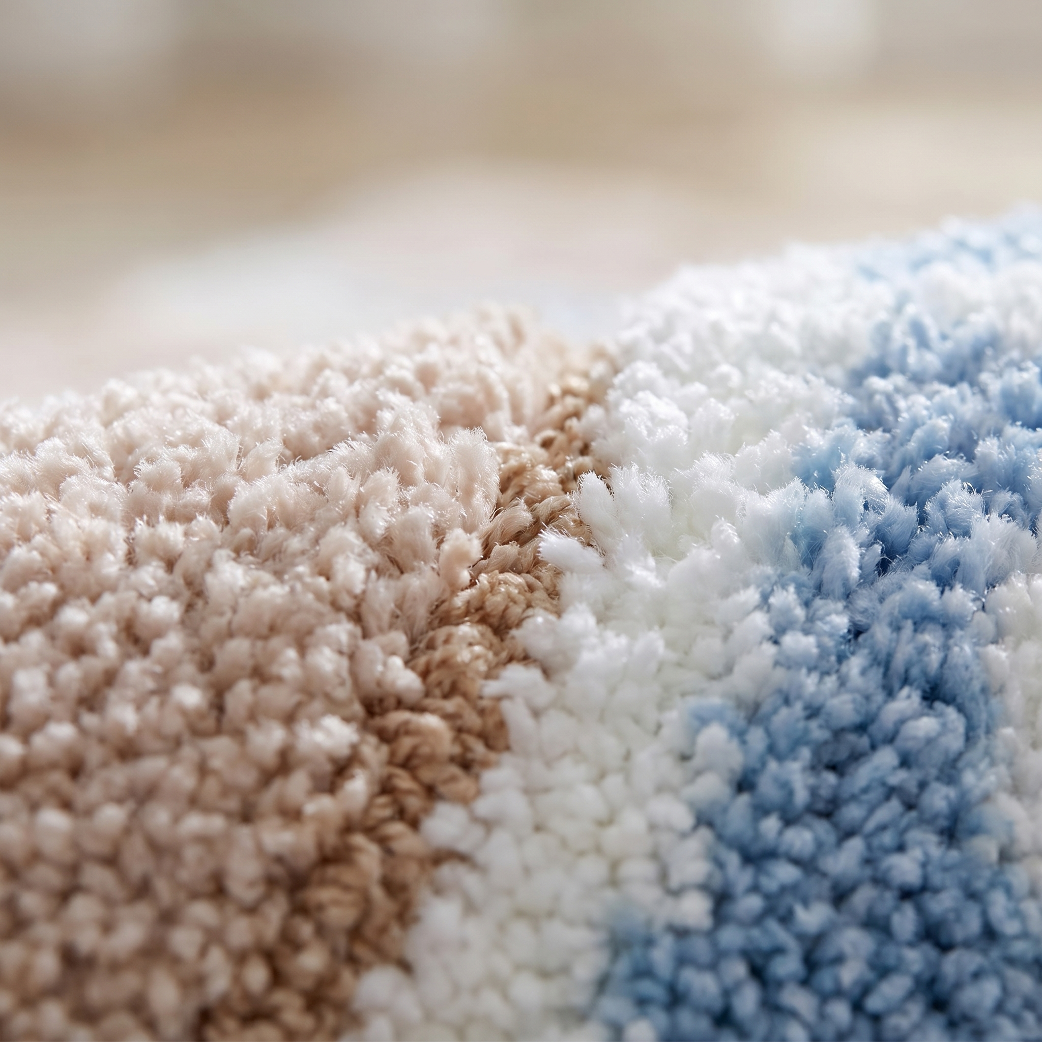 Close-up of the plush flocked pile