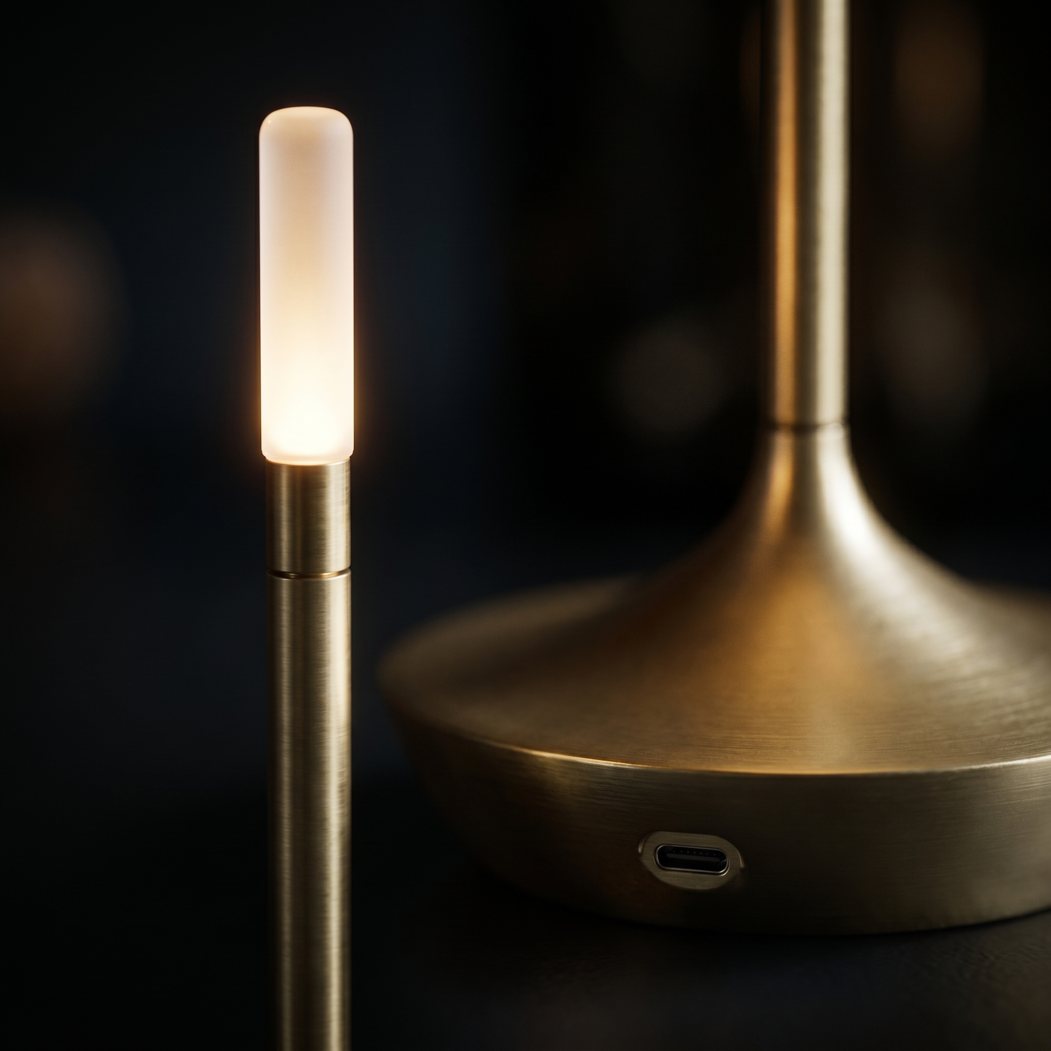 Fiamma frosted light and USB-C charging detail