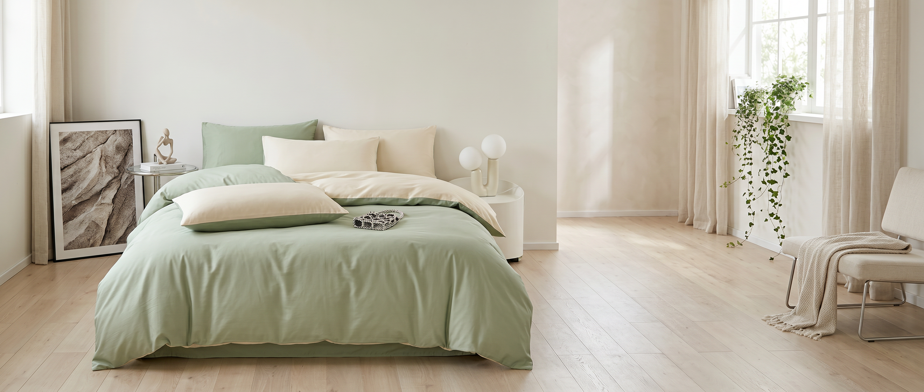 Nuvola Reversible Cotton Duvet Set bedroom banner