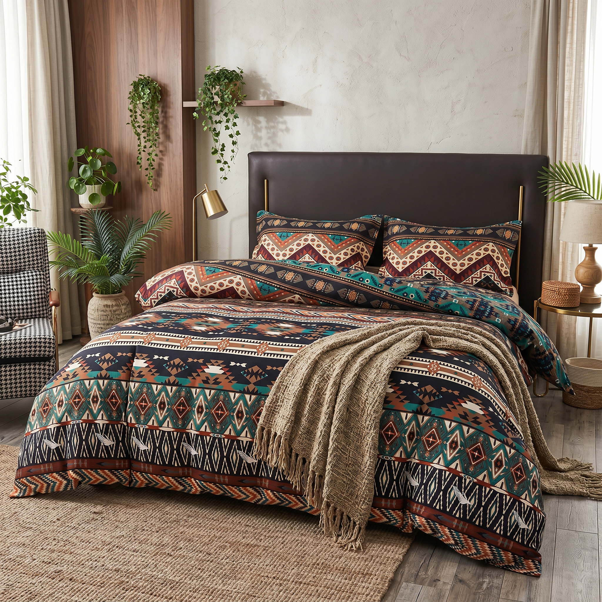 Carovana Boho Dusk styled bedroom