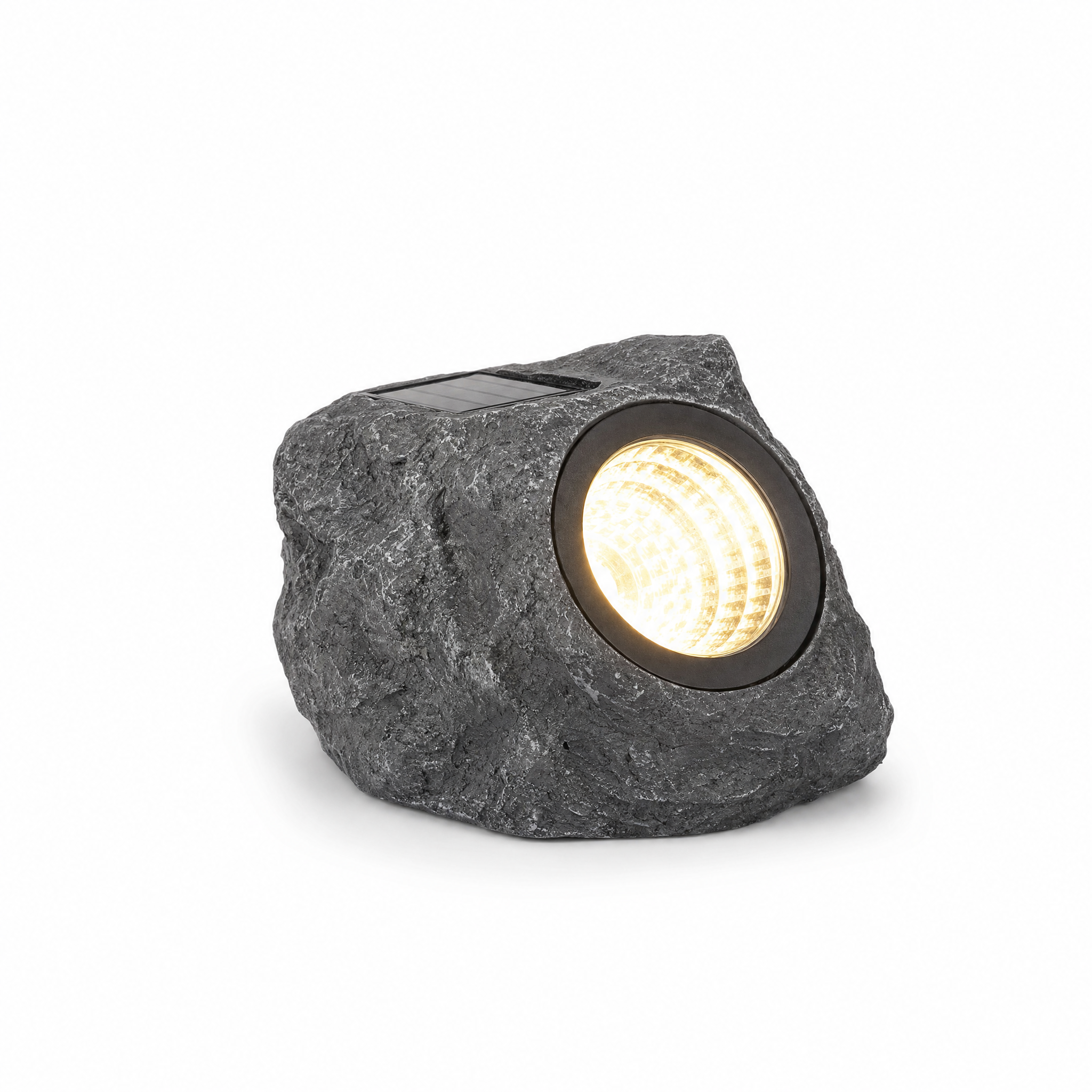 Lucciola Solar Stone Light warm white on white background