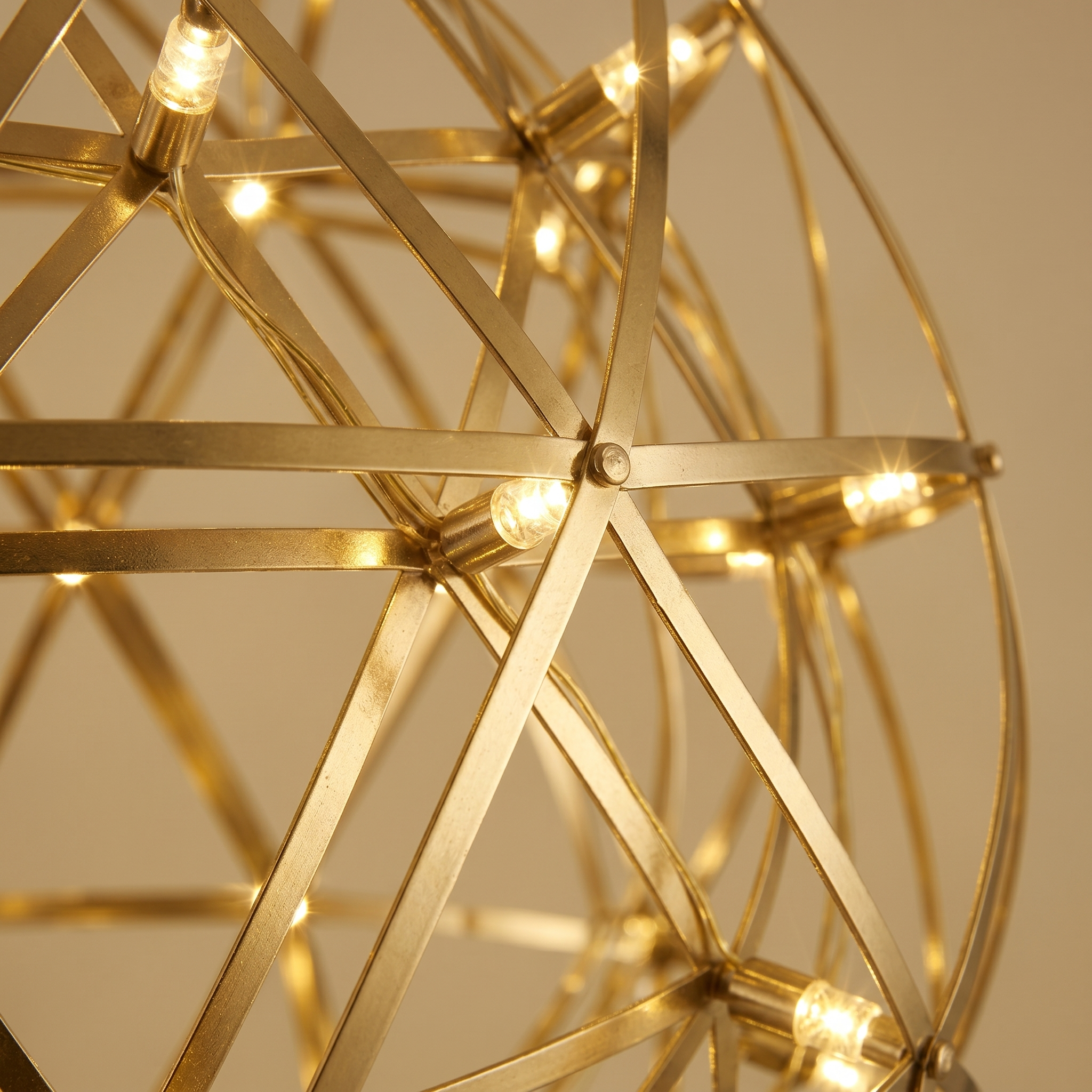 Costellazione gold sphere LED structure detail