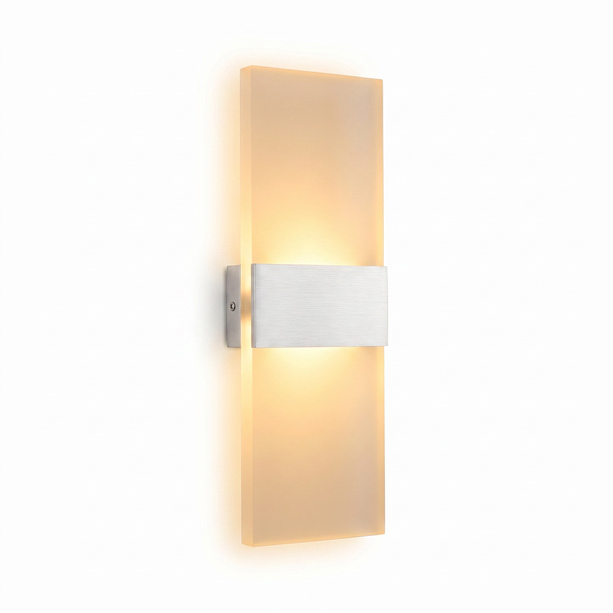 Velo Minimalist LED Wall Sconce white bar on a white background