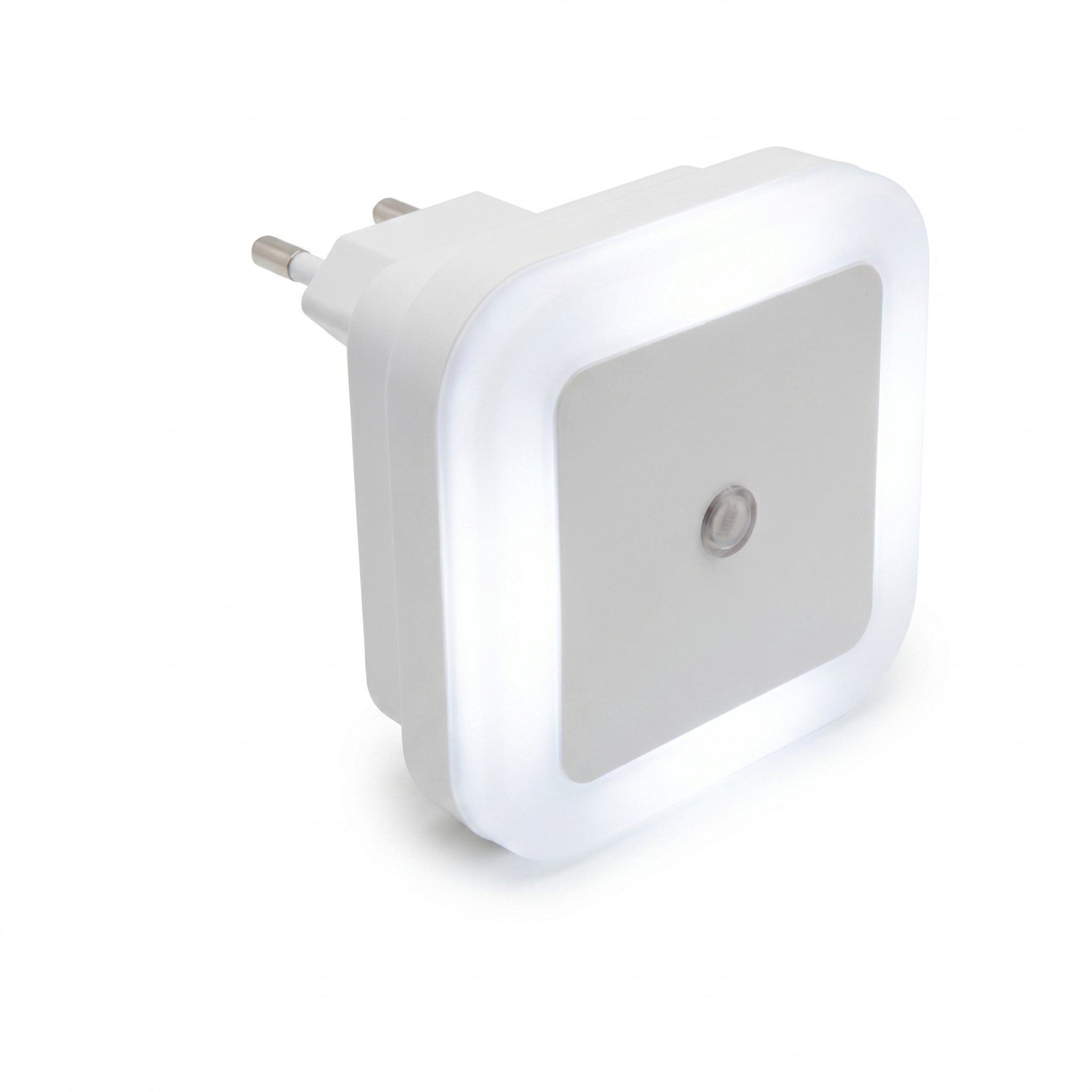 Stellina Plug-In Night Light white glow on a white background