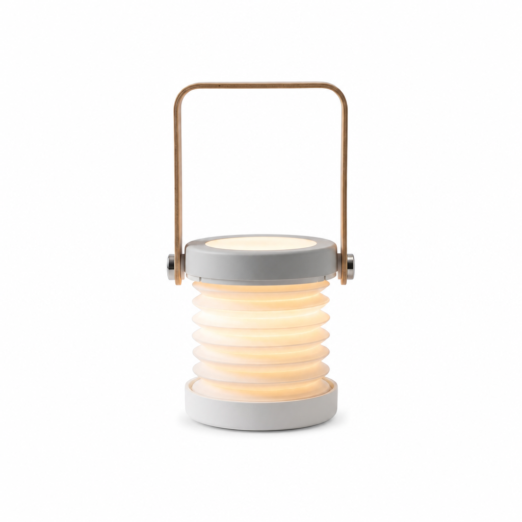 Luce Nomade Folding Travel Lantern gray on a pure white background