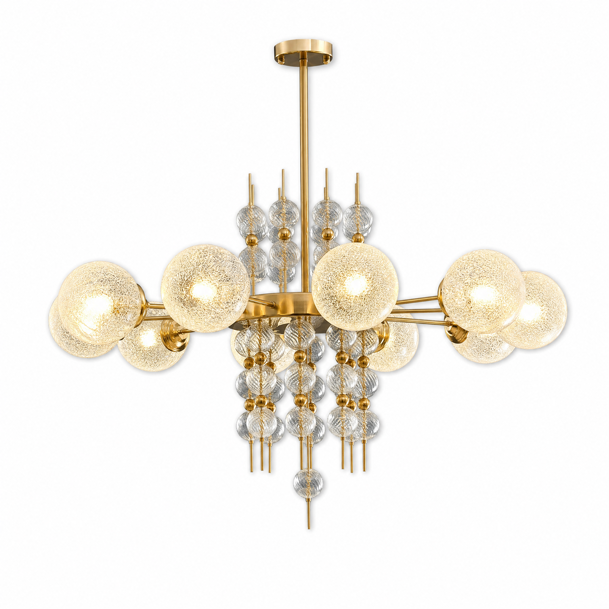 Rugiada Lucente bubble chandelier 10-light gold finish