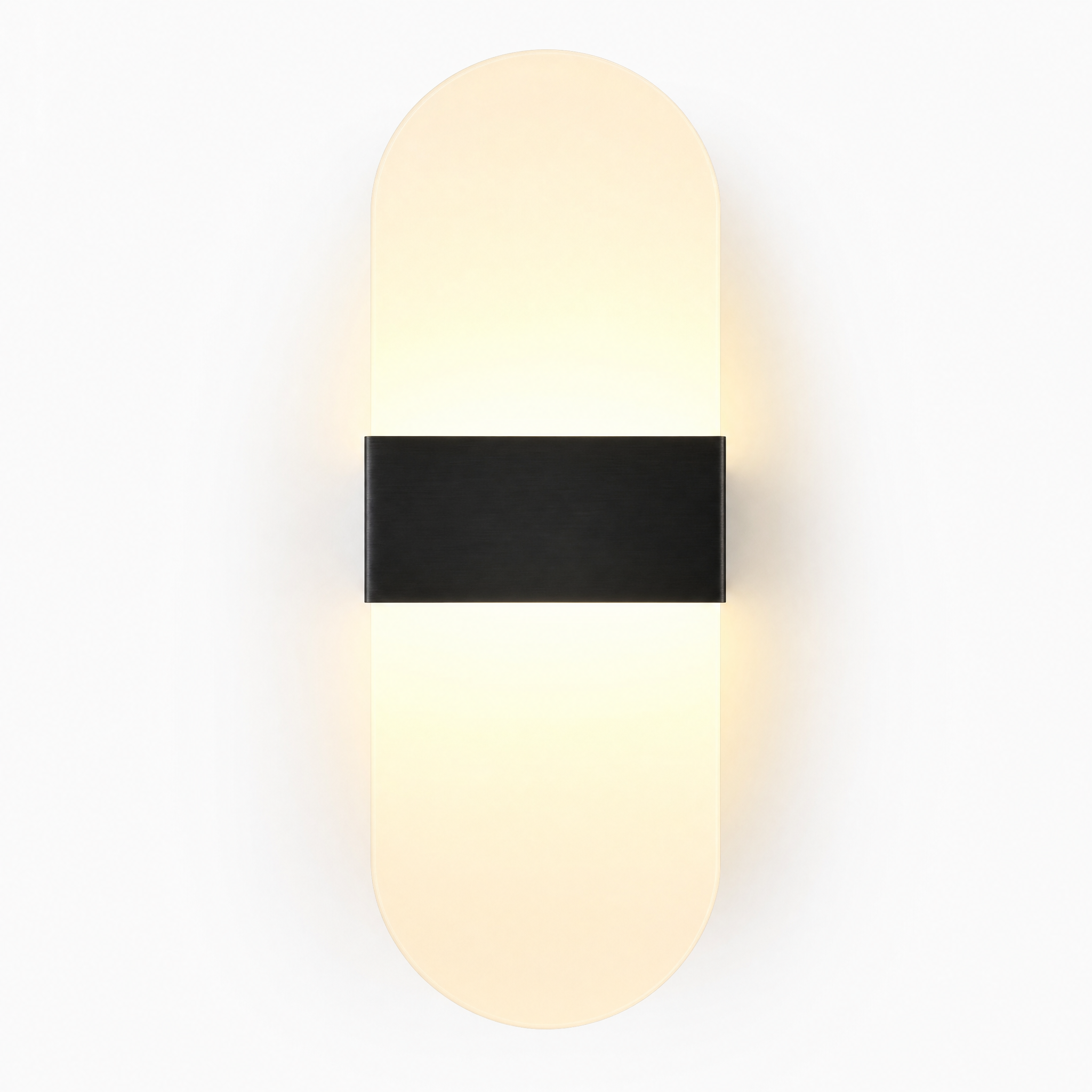 Velo Luminoso round acrylic wall sconce black band