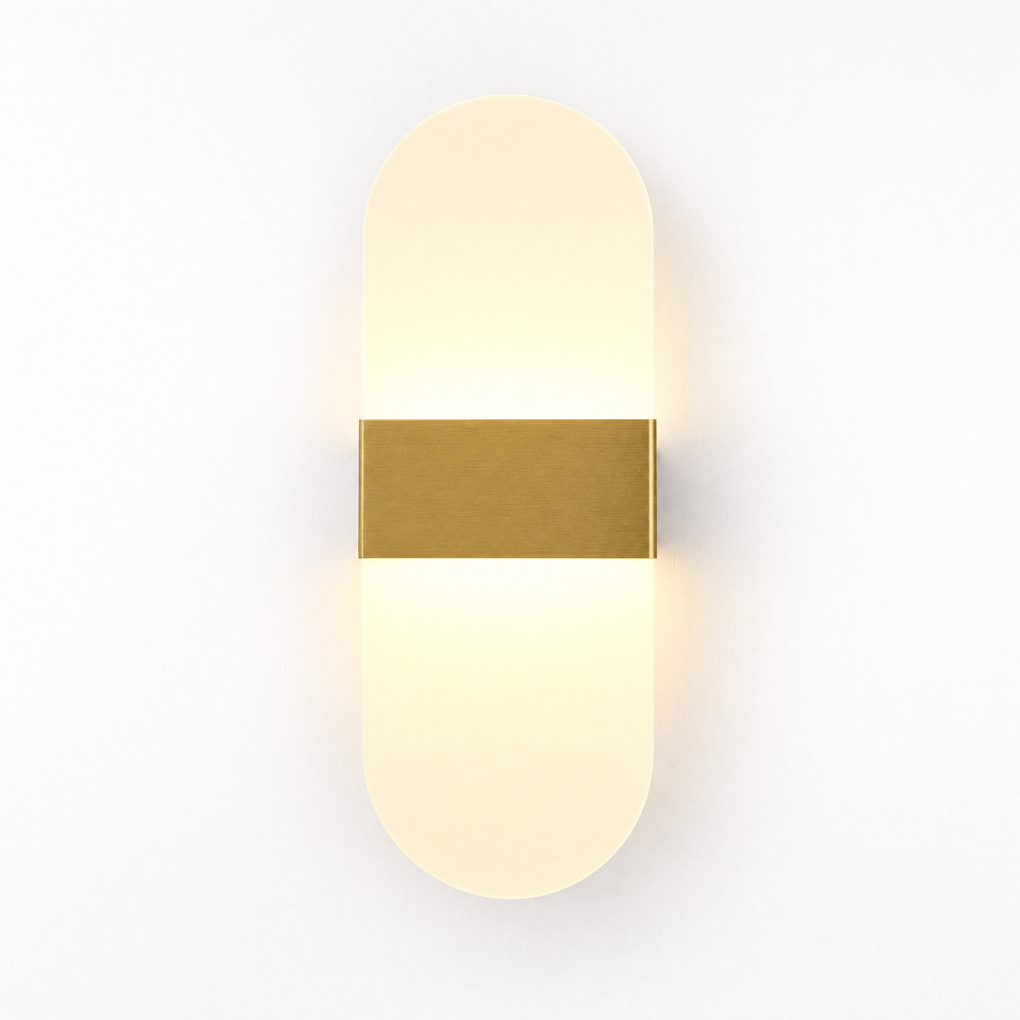 Velo Luminoso round acrylic wall sconce gold band