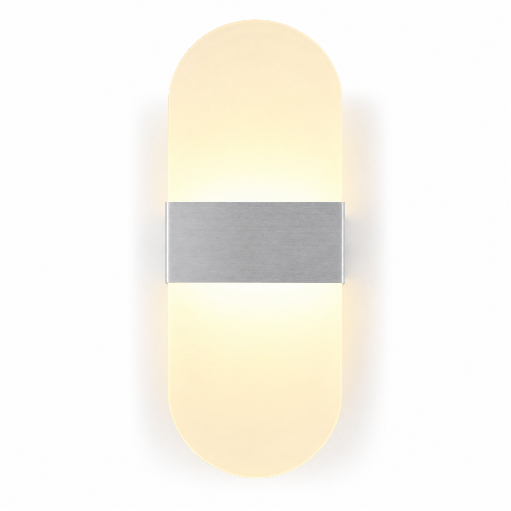 Velo Luminoso round acrylic wall sconce silver band