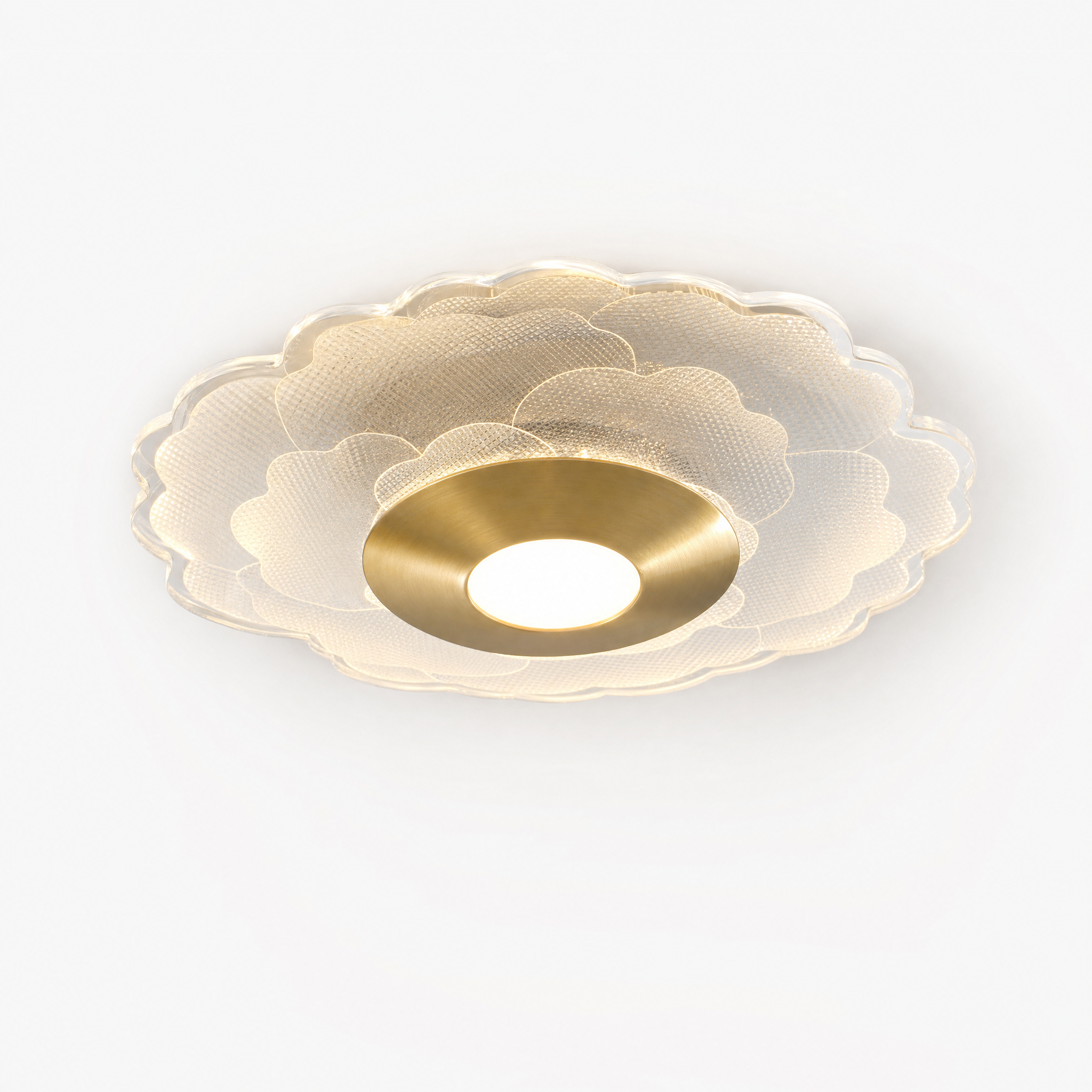 Crystal flower ceiling light natural white