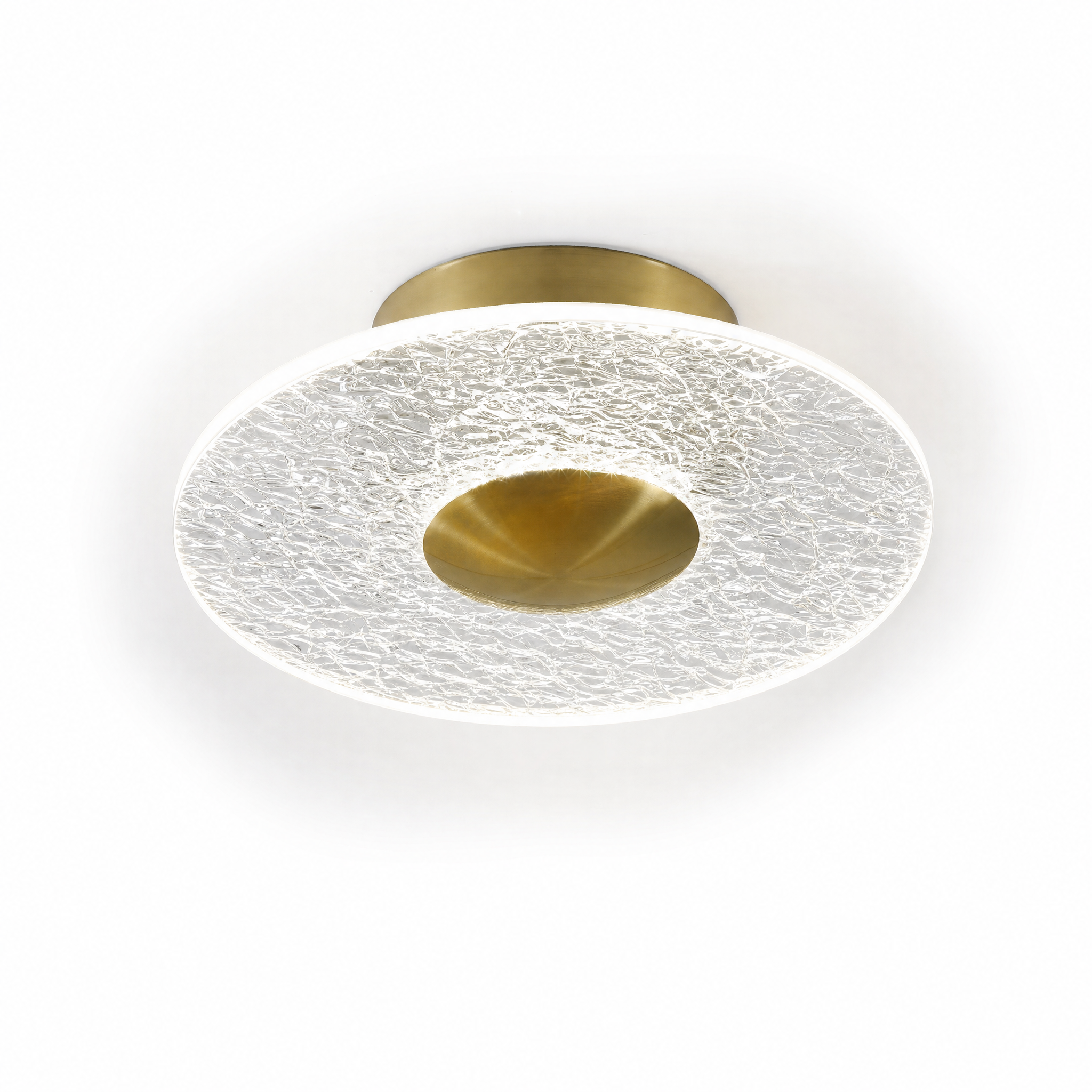 Crystal halo ceiling light cool white