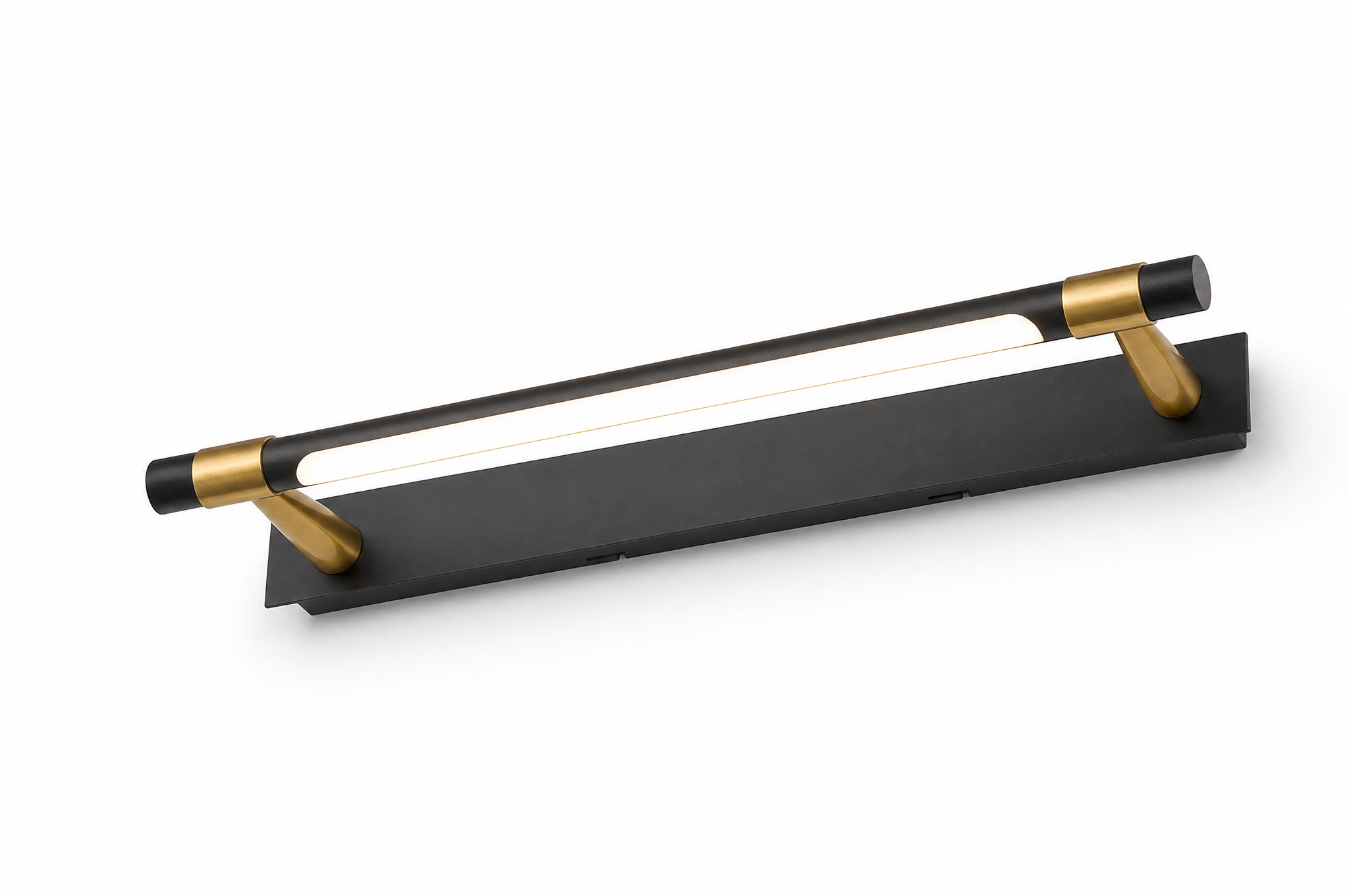 Gold and black LED vanity mirror light
