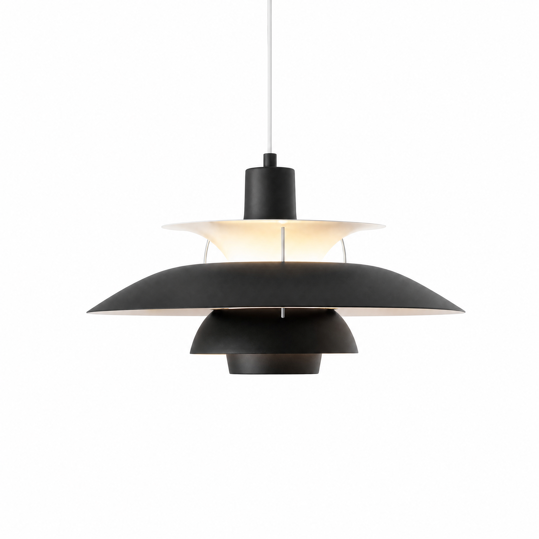 Dalia black tiered pendant light