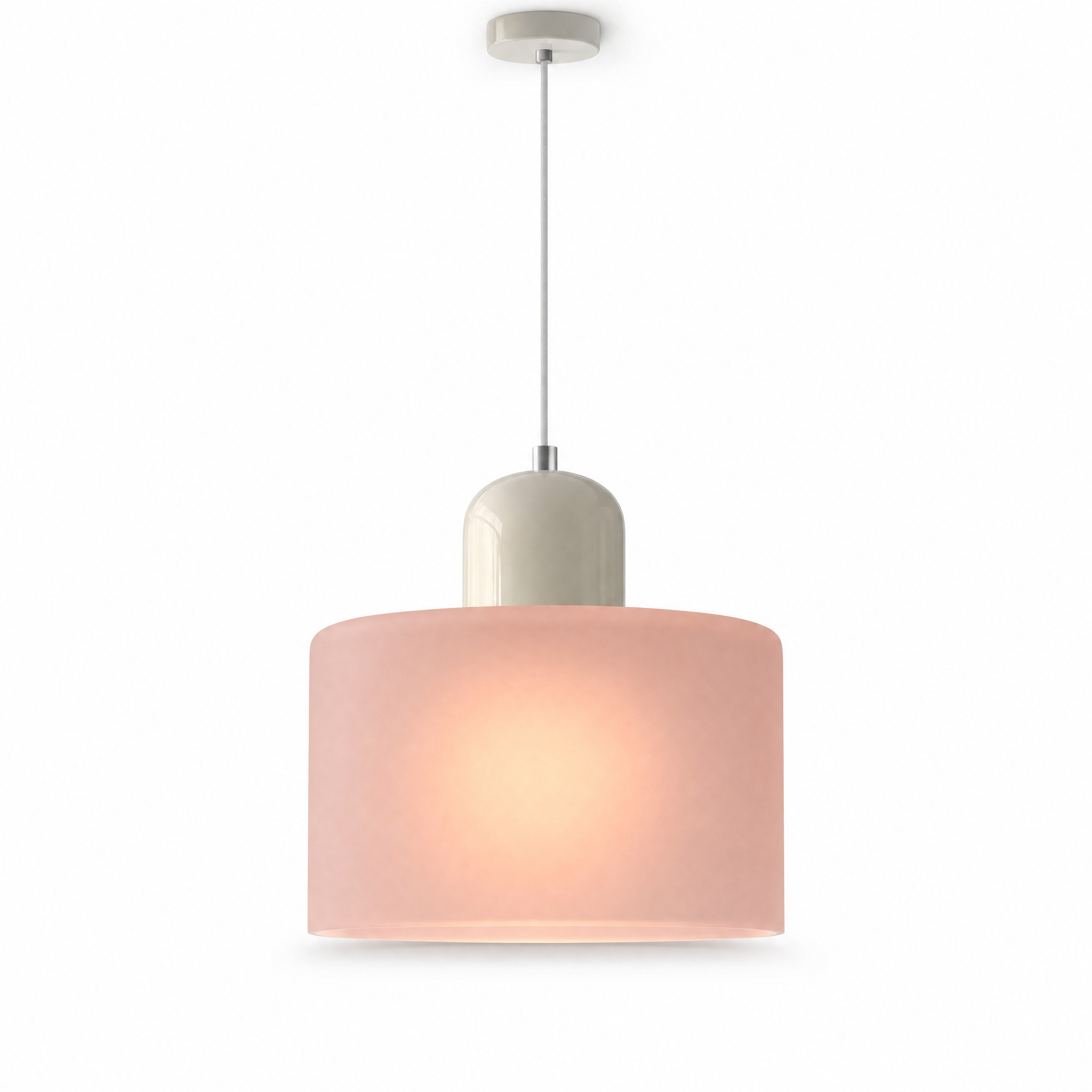 Bruma Sfumata frosted glass pendant, dusty rose