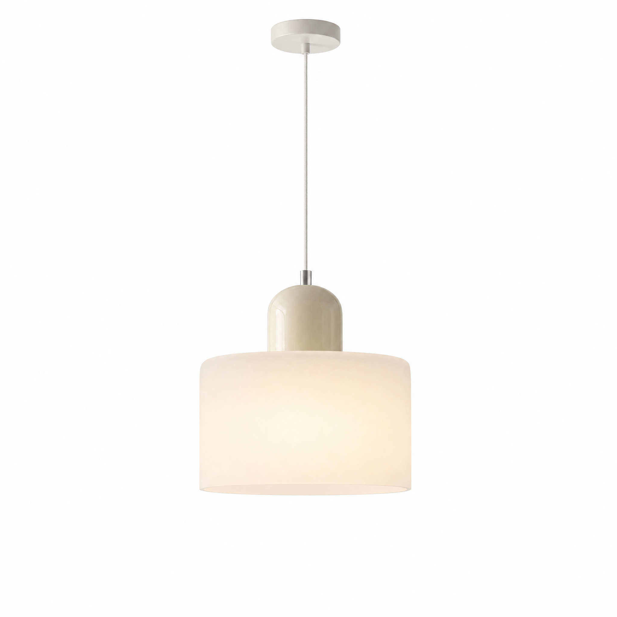 Bruma Sfumata frosted glass pendant, cream white