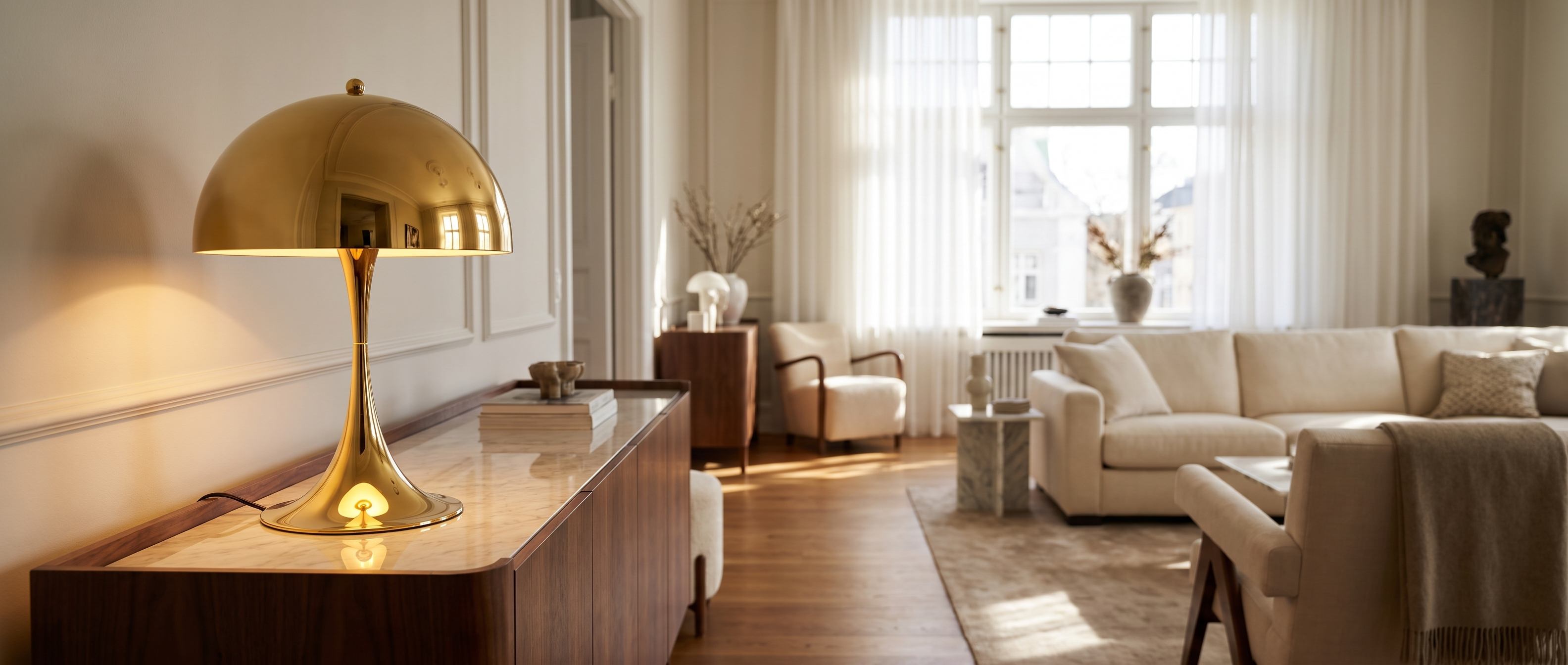 Soffio Lieve mushroom table lamp banner