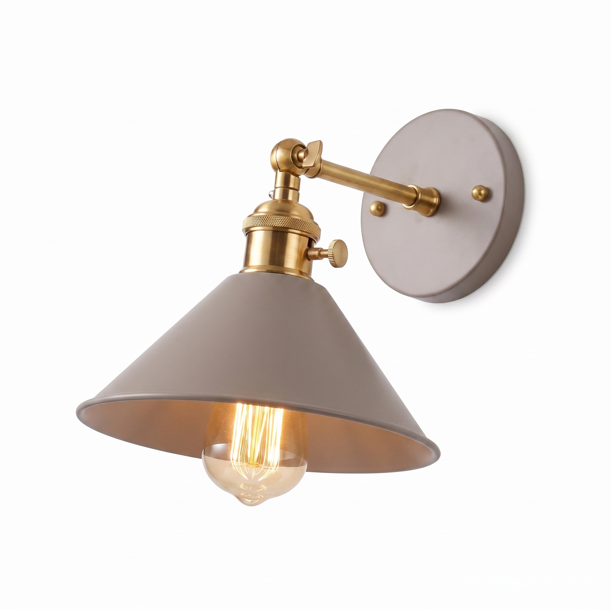 Dolce Aria gray cone wall sconce