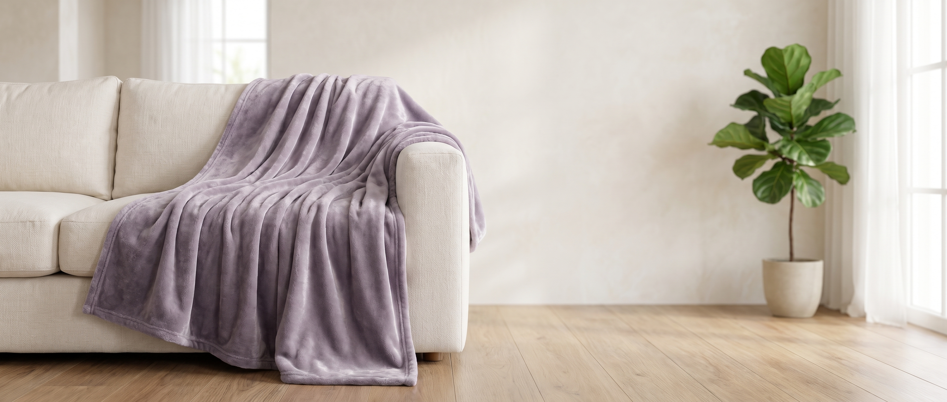 Velluto Sereno velvet flannel throw banner