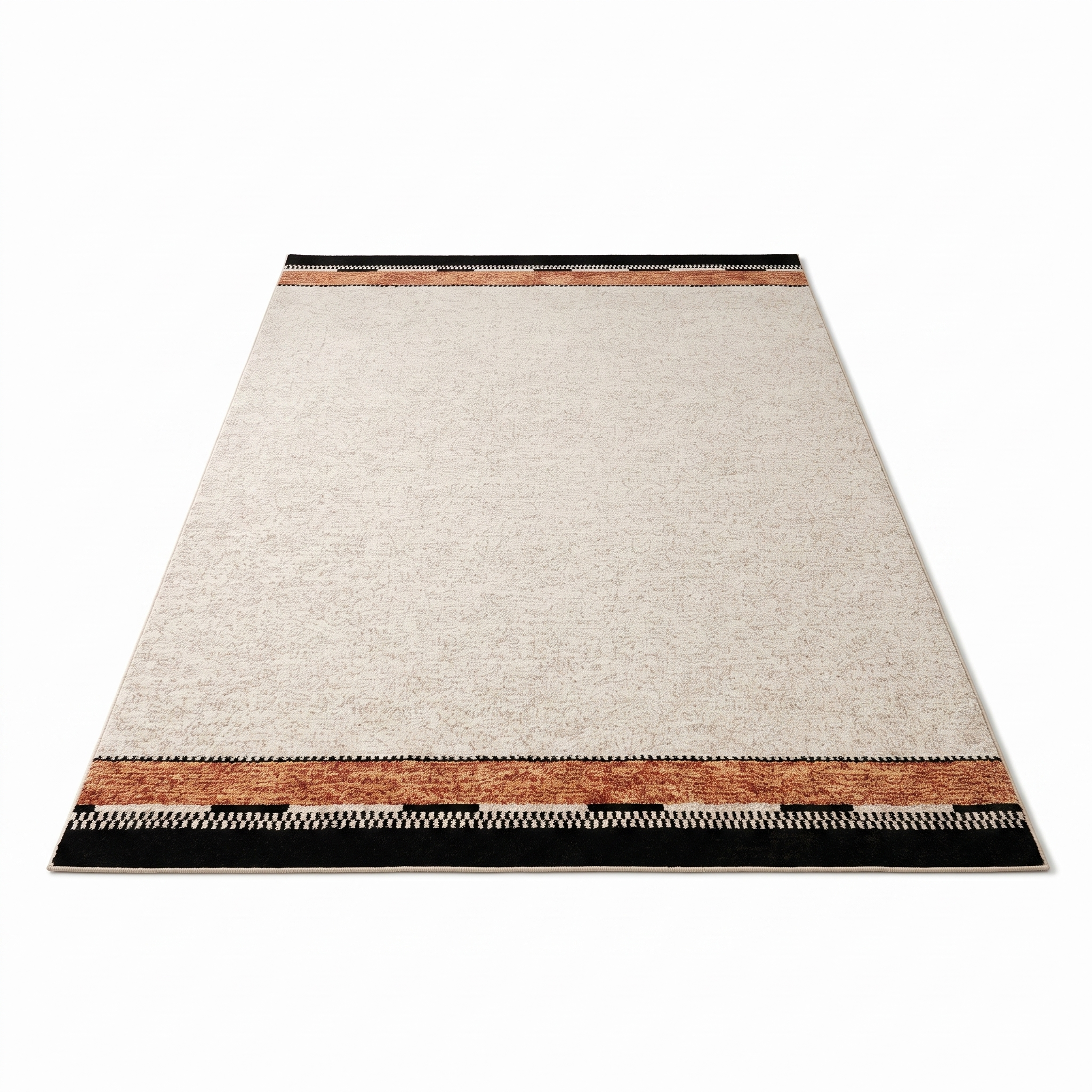 Cornice bordered area rug studio hero on white