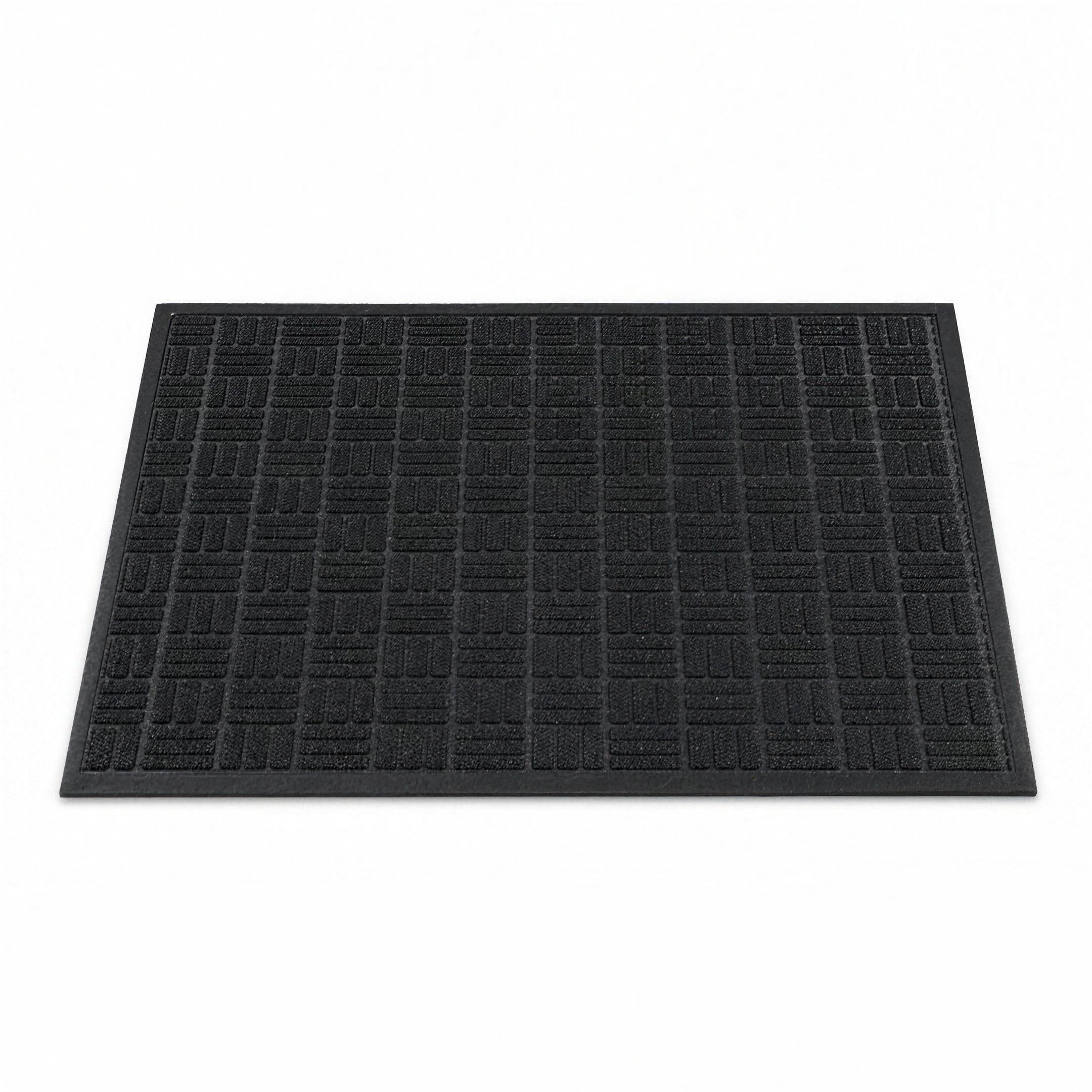 Portico non-slip doormat in black on a white background