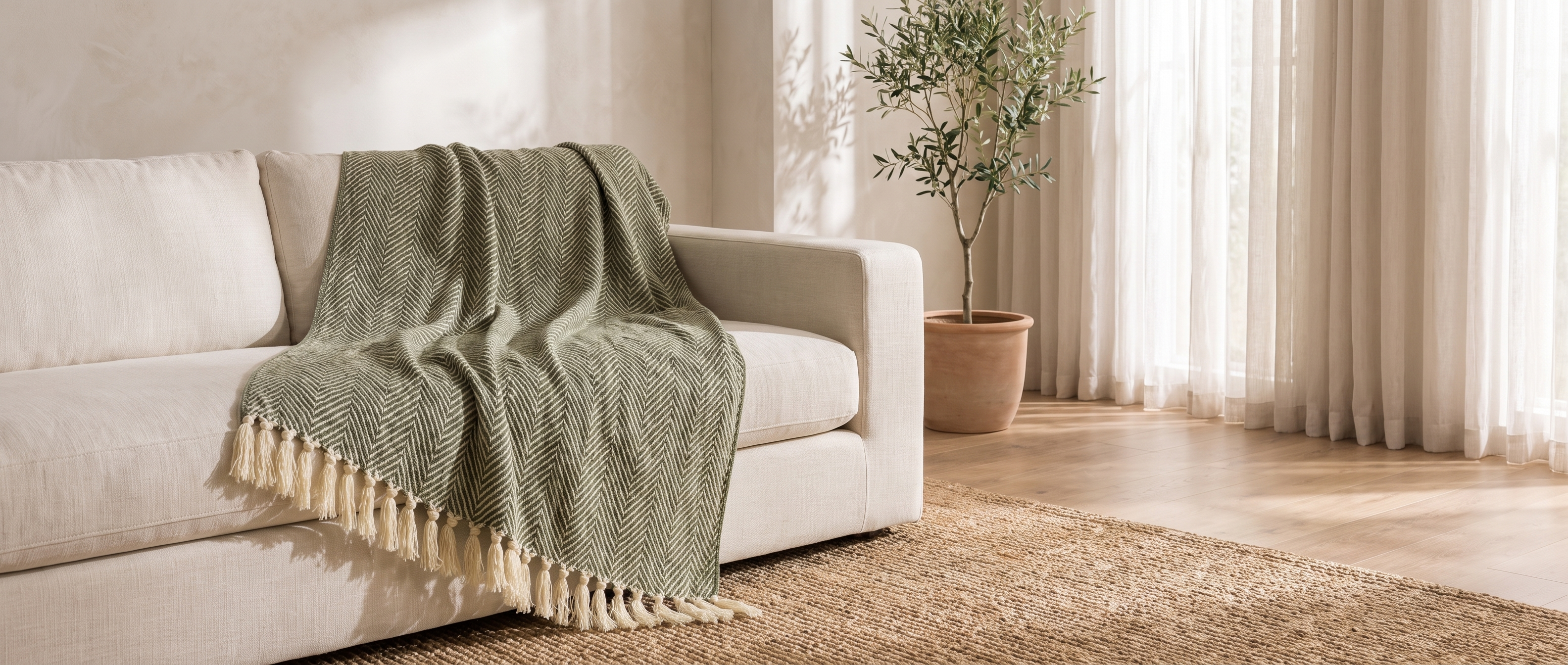 Spiga Dolce herringbone knit throw banner