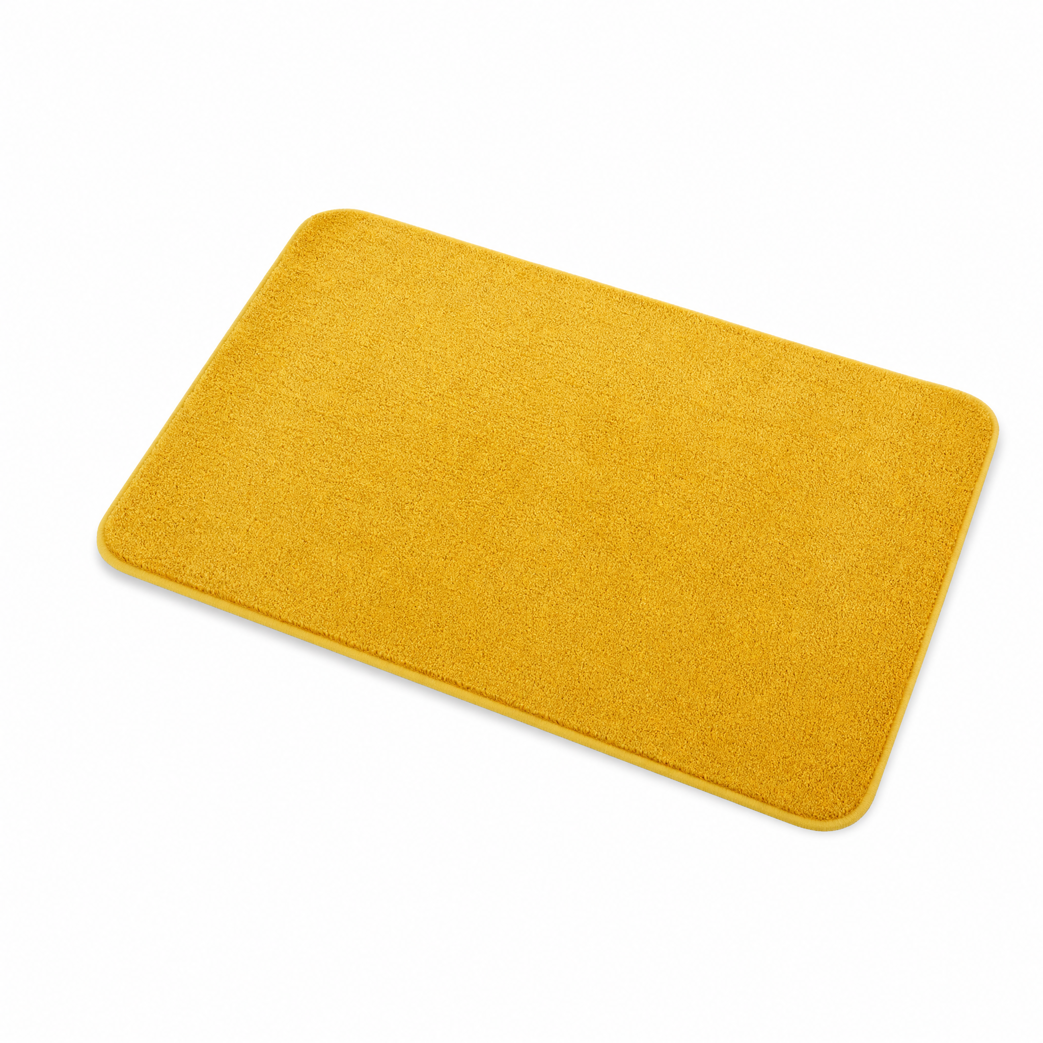 Piuma Soffice tufted bath mat in Oro gold
