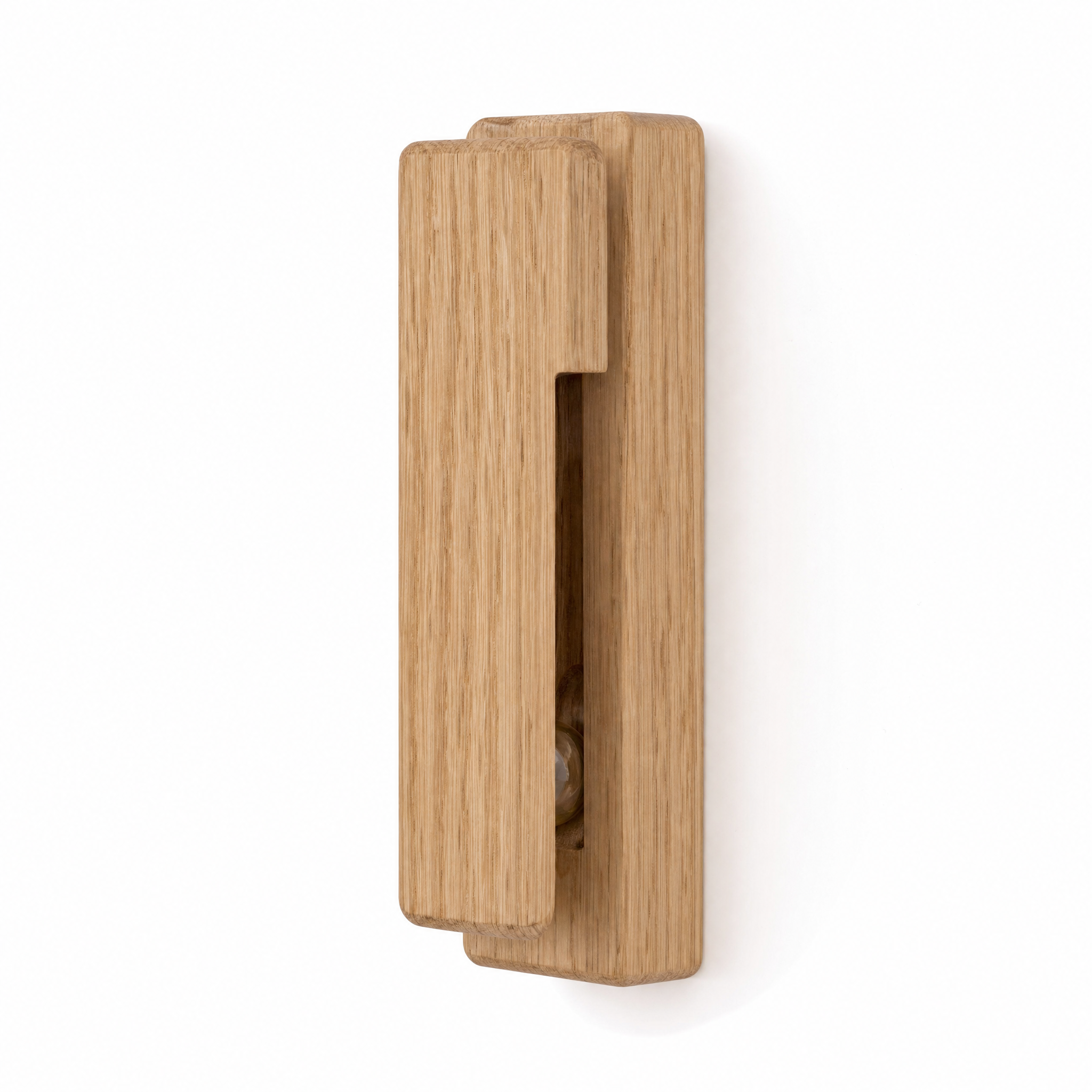 Sfera Serena wooden towel hook in Rovere oak