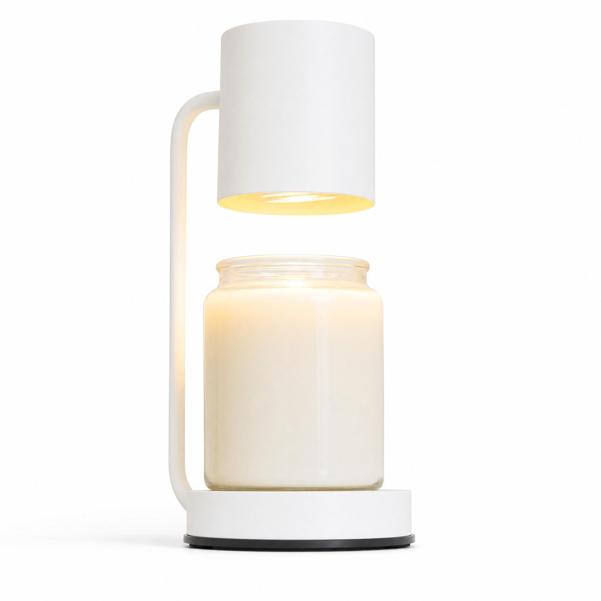 Tepore Dorato candle warmer lamp in white on a white background