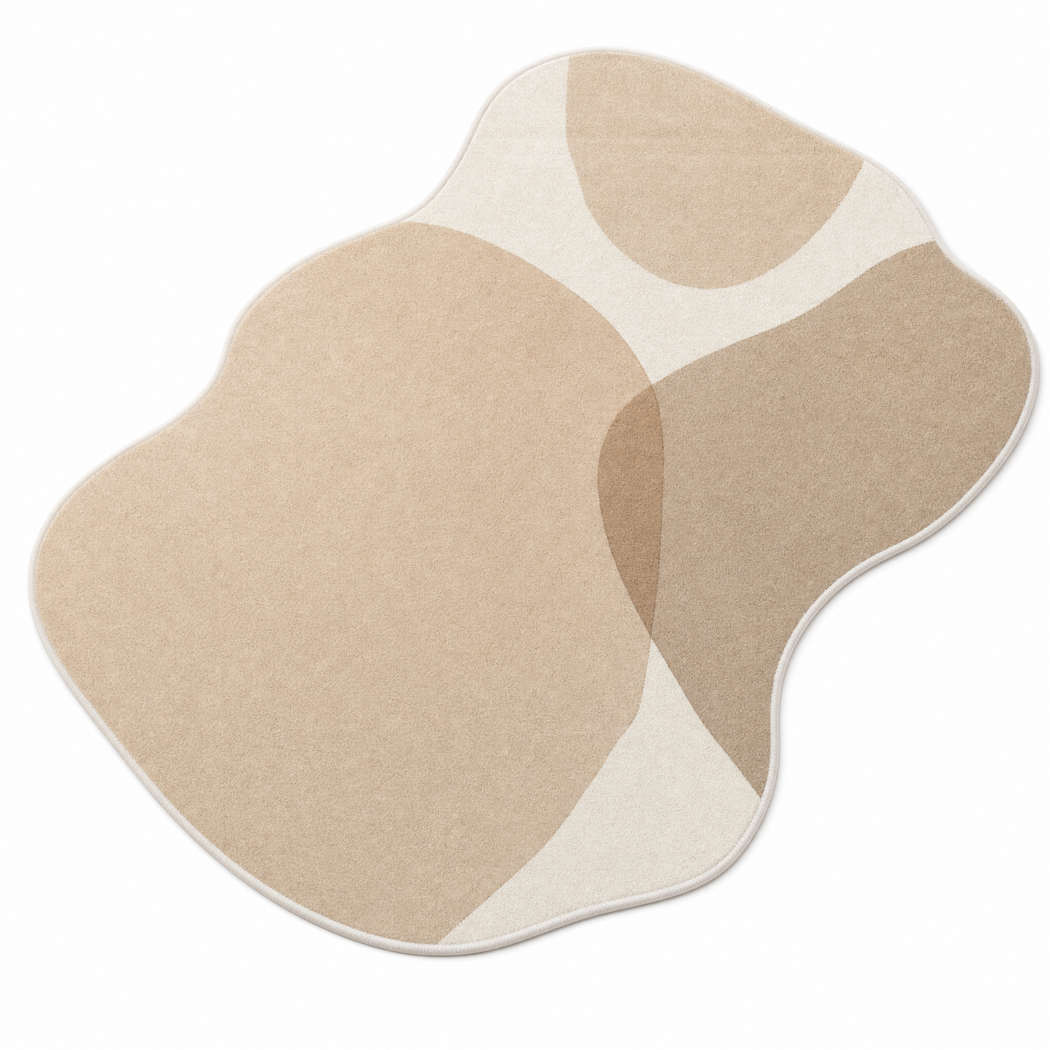 Sabbia wabi-sabi pebble rug on a white background