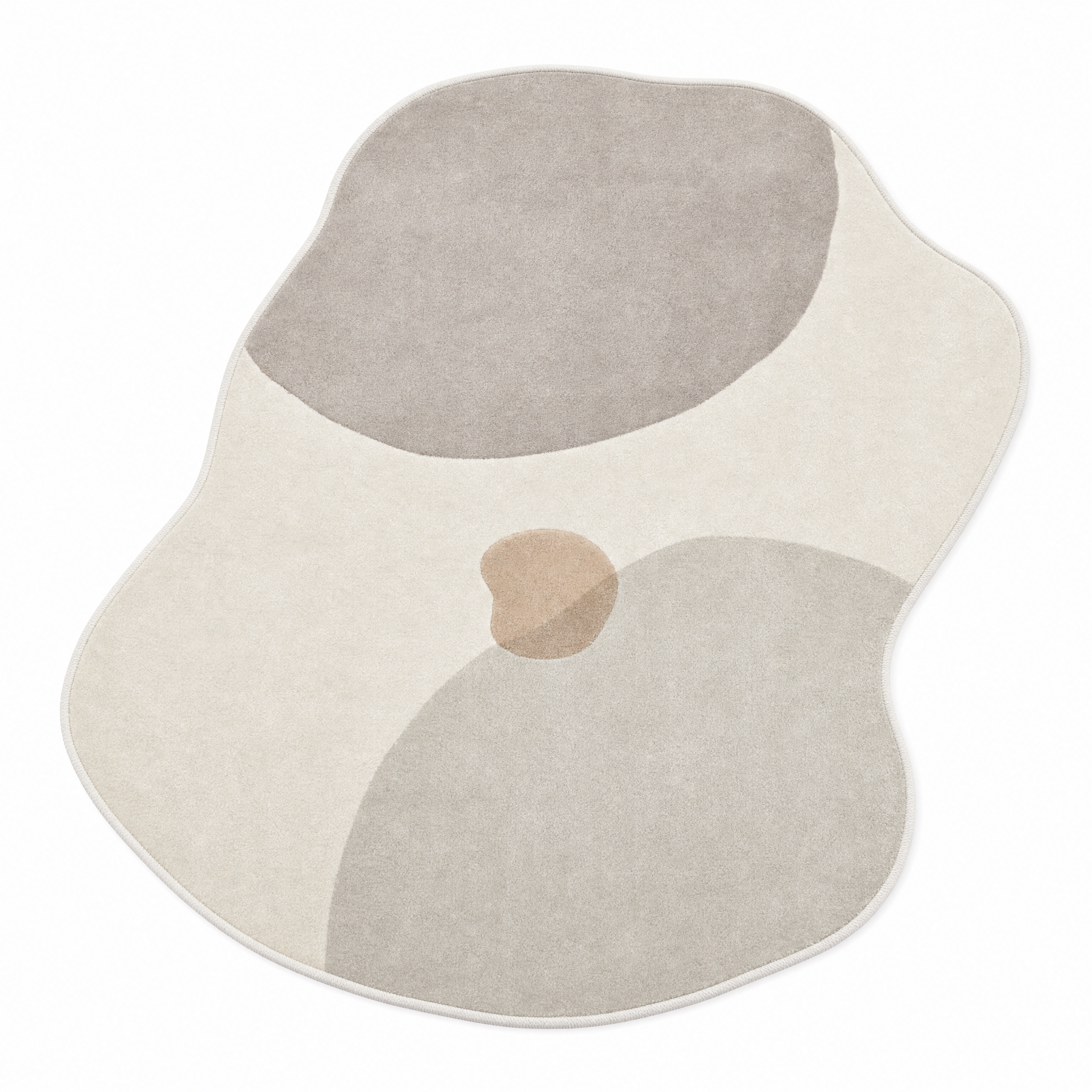 Pietra wabi-sabi pebble rug on a white background