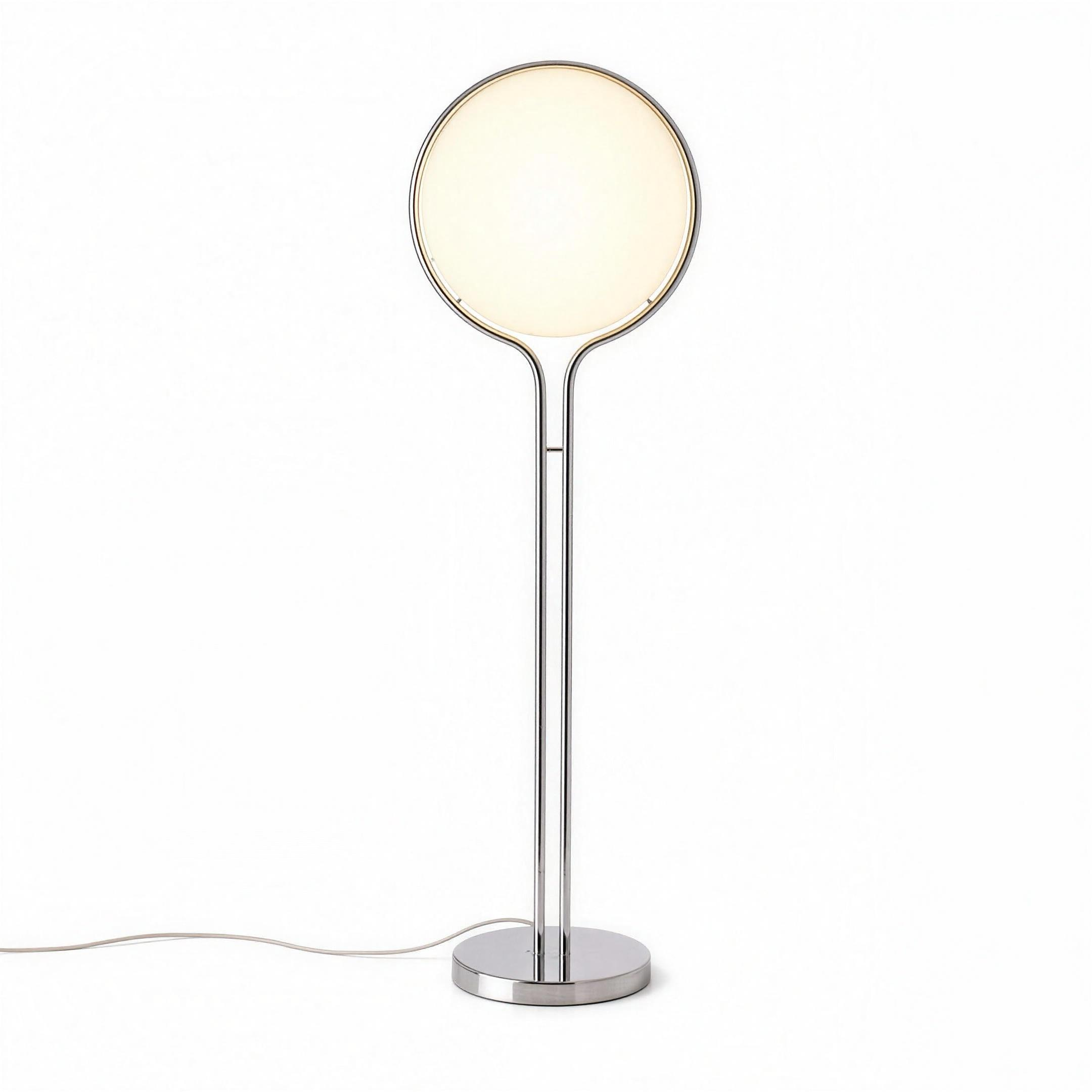 ZCHERO Luna Velata globe floor lamp glowing on white