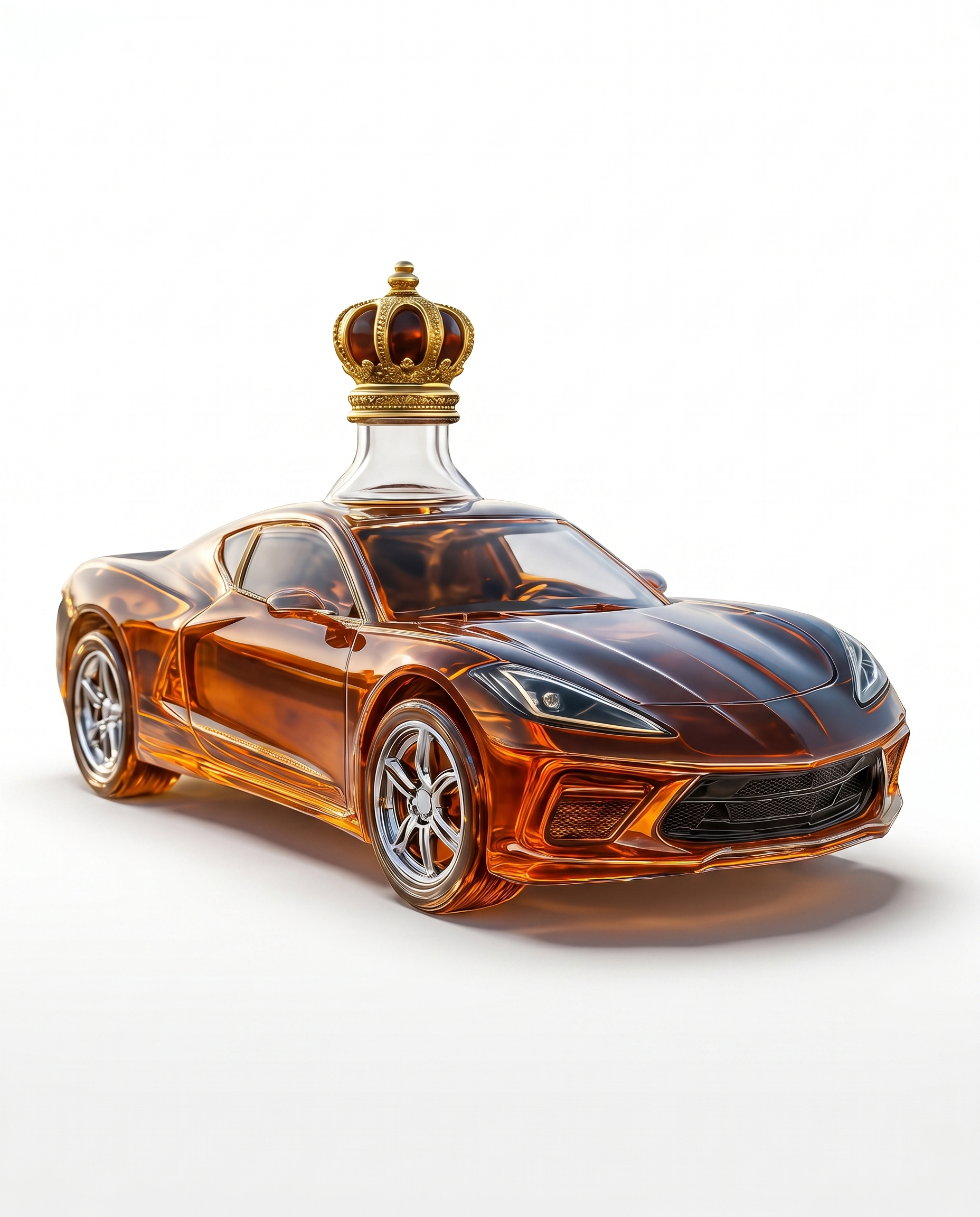 Corsa Sports Car Whiskey Decanter - three-quarter view