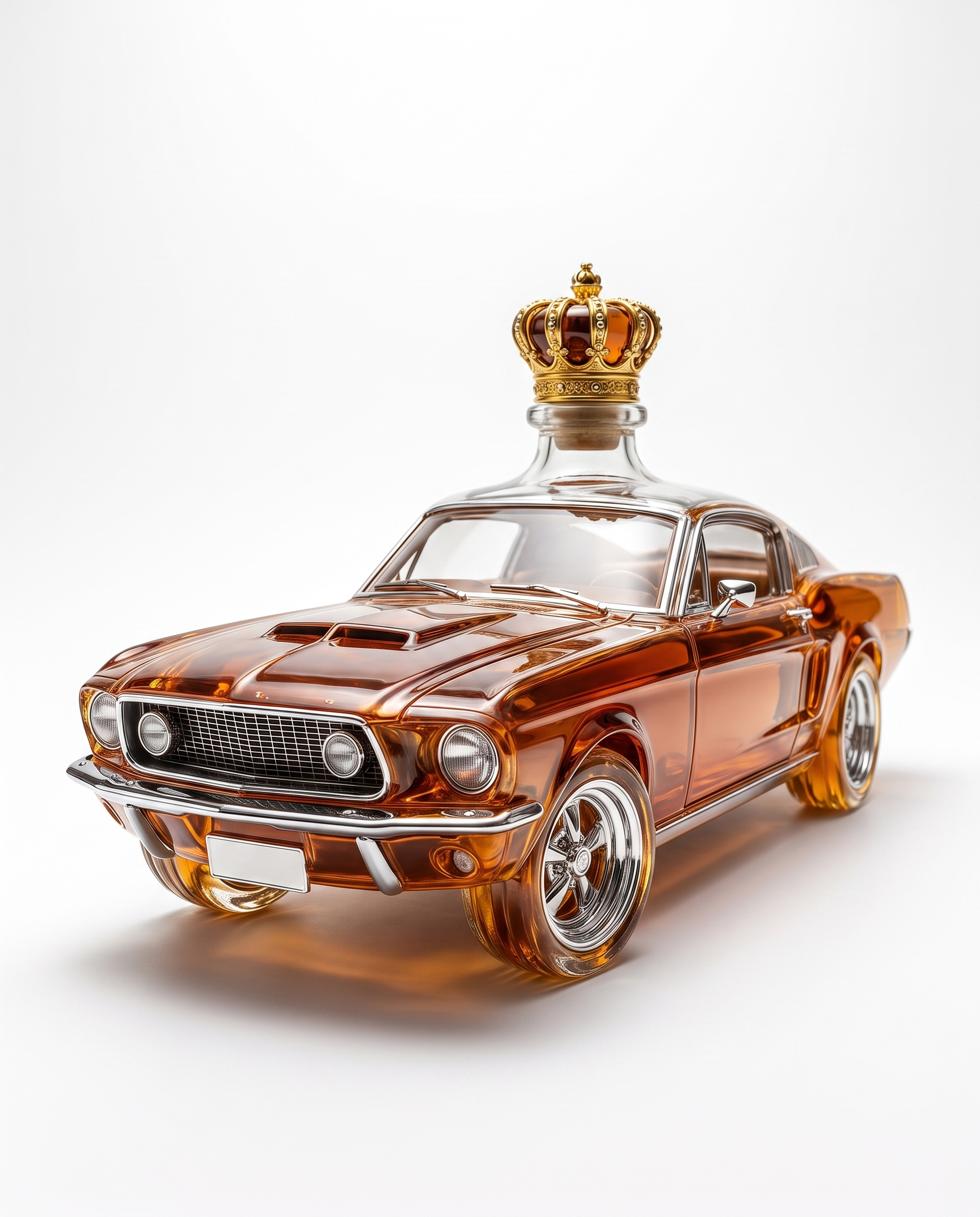 Furia Muscle Car Whiskey Decanter - three-quarter view