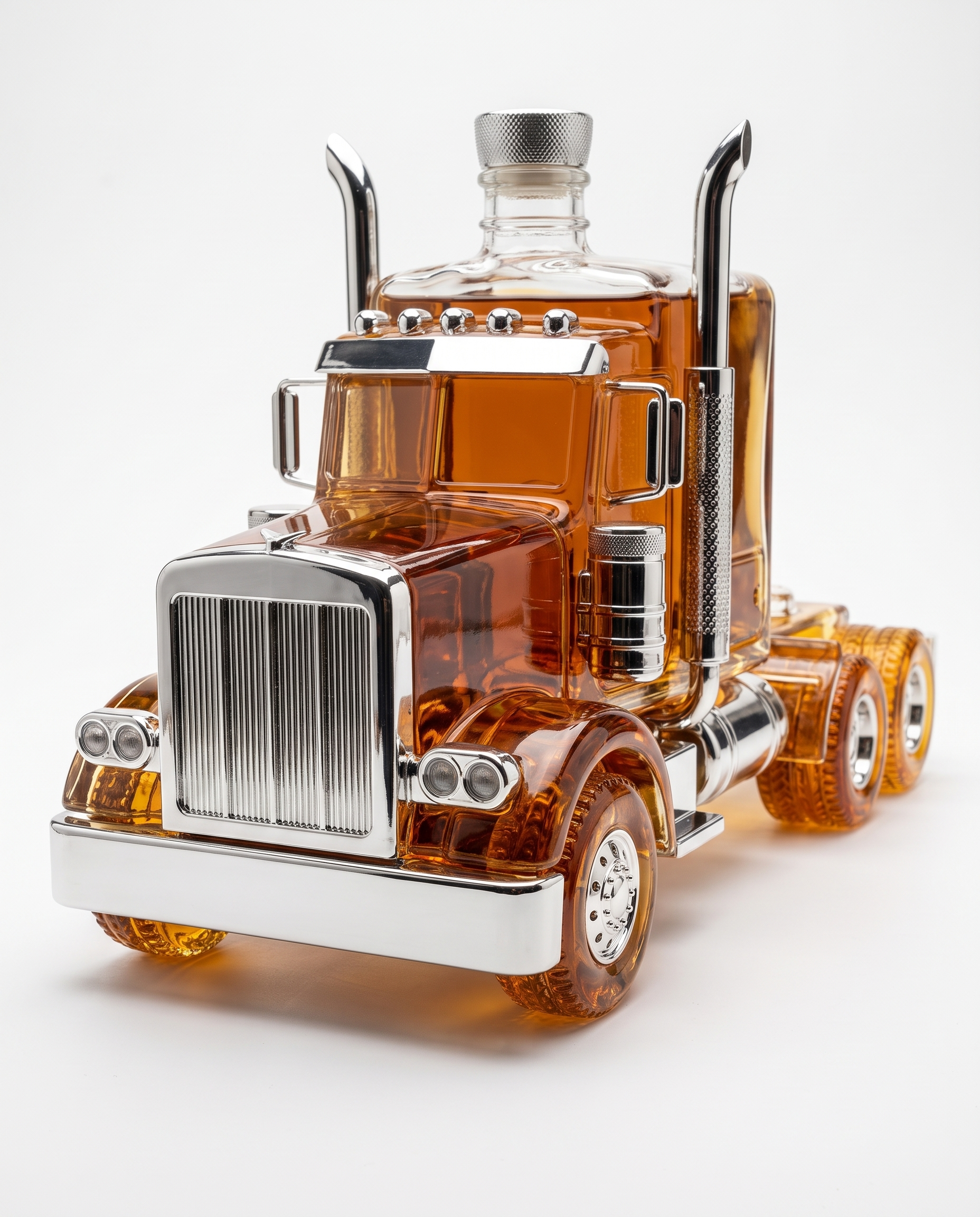 Titano Big-Rig Whiskey Decanter - three-quarter view