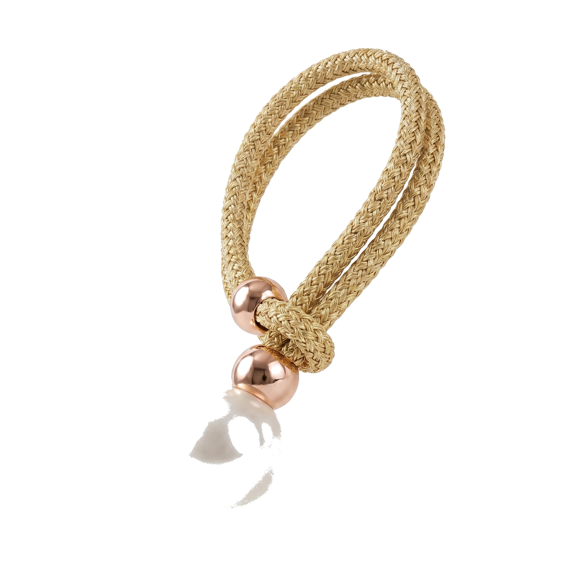 Perlina pearl curtain tieback, golden, on white