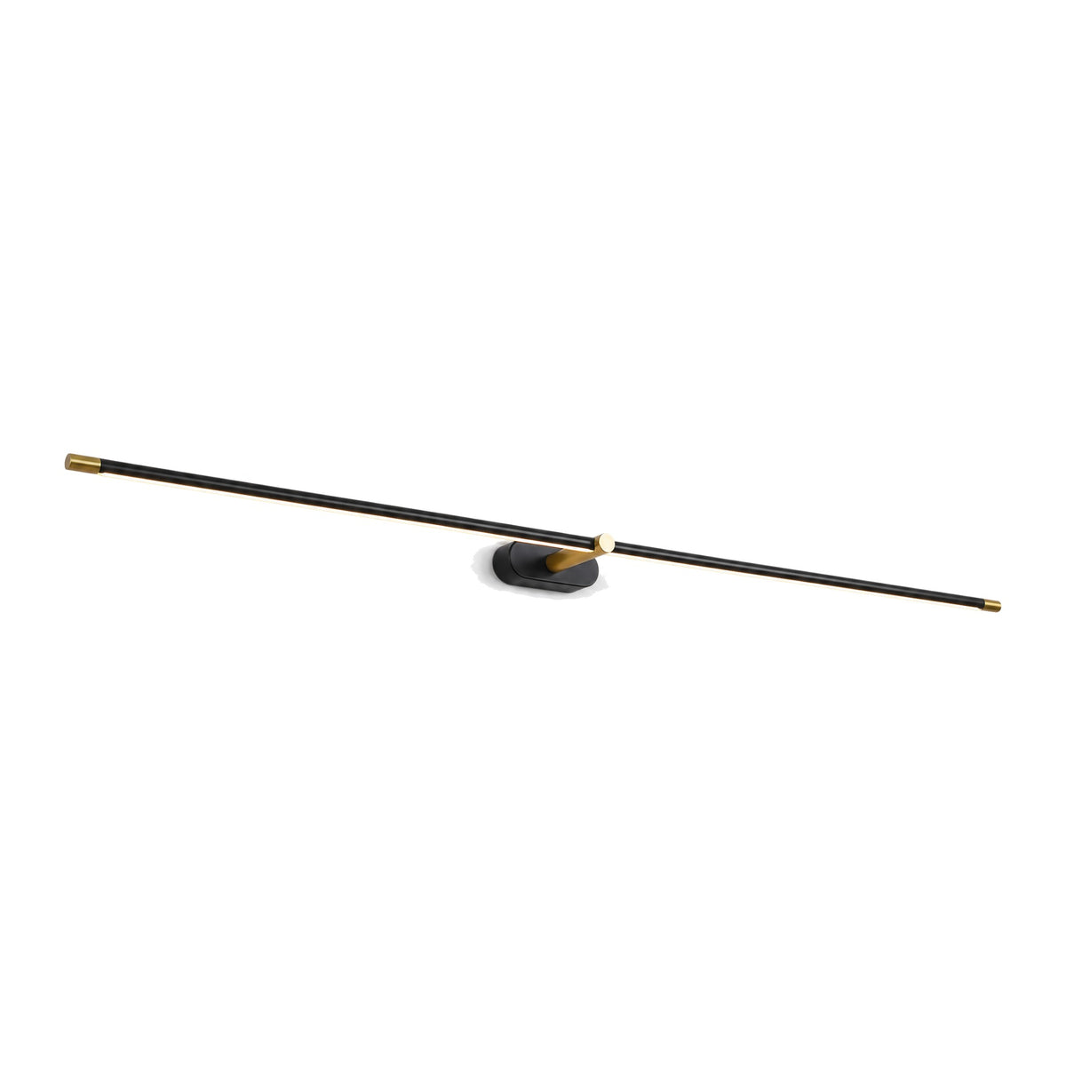 Riga Lucente cordless LED wall light in Black & Gold