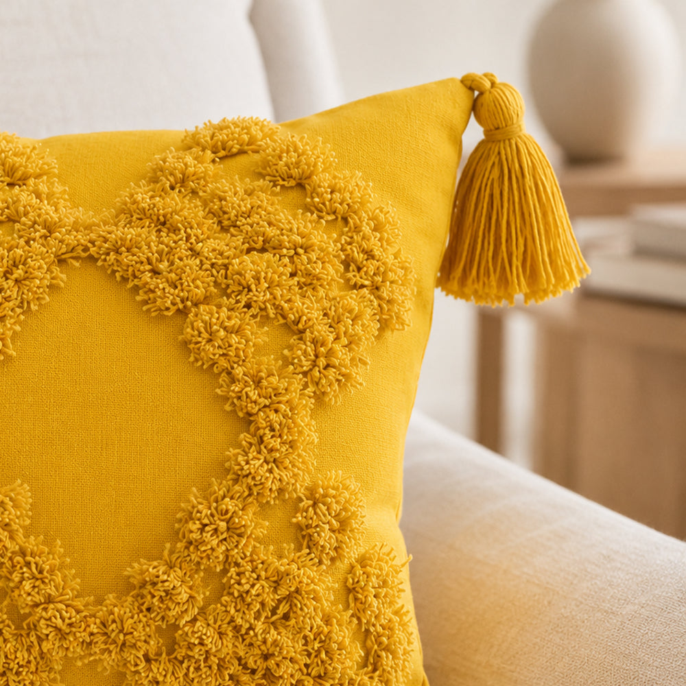 Orvella Tufted Tassel Pillow